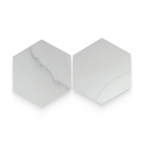 Bistro 8x9 Statuary White Matte Hexagon Tile