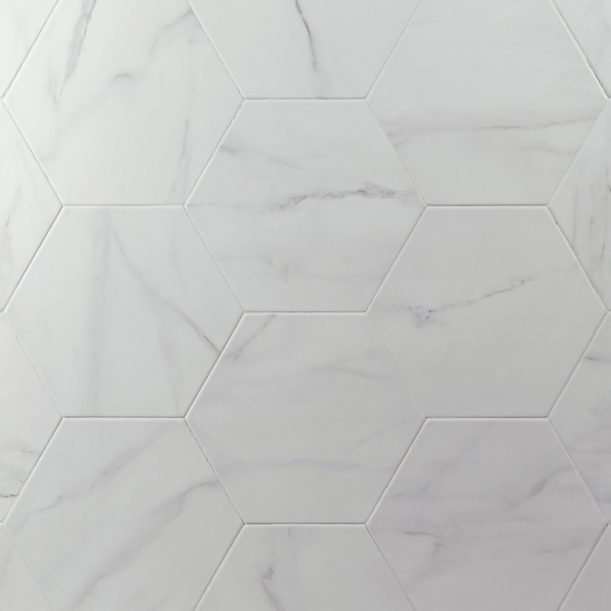 Bistro 8x9 Statuary White Matte Hexagon Tile