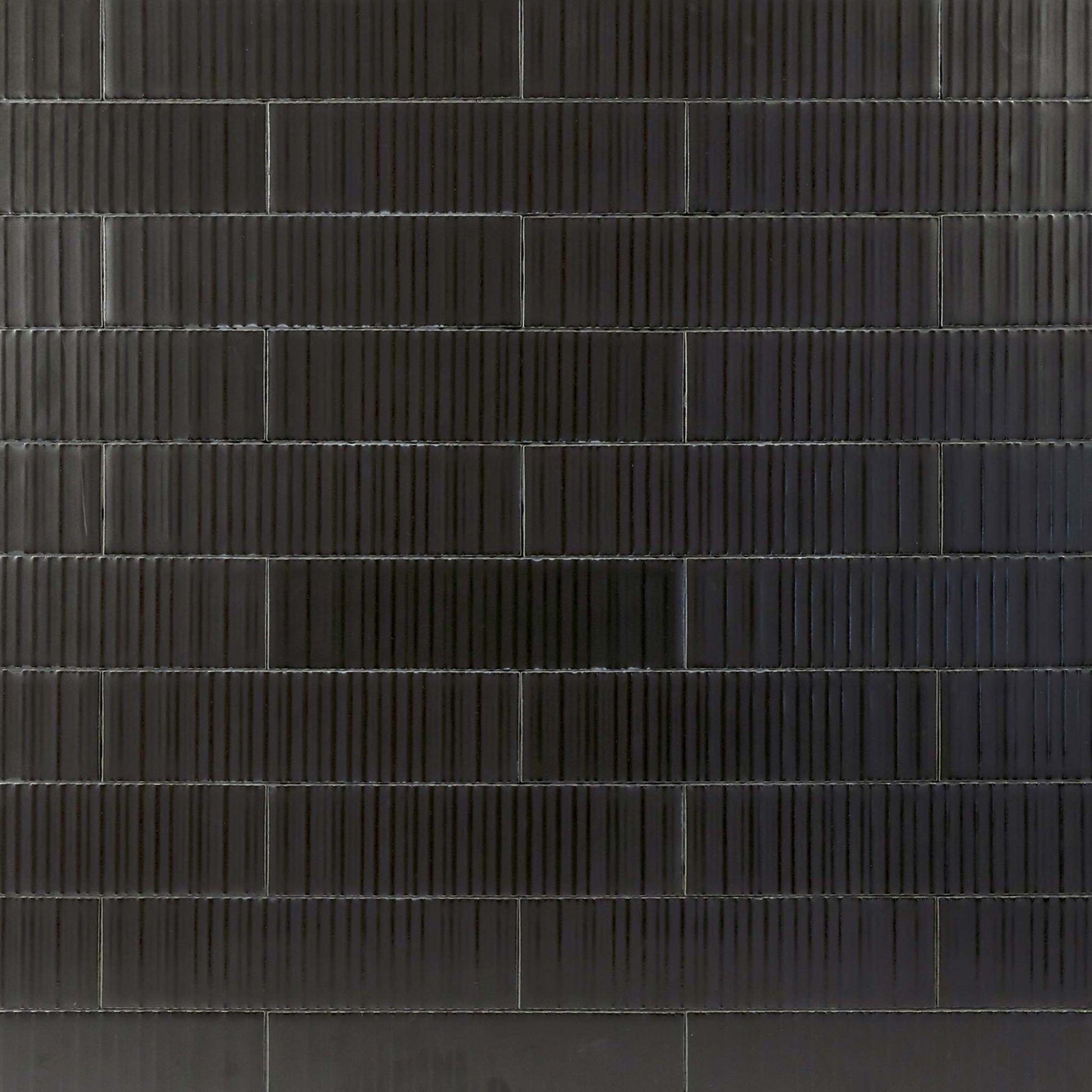Akuza 2.5x9 Night Ribbed Rectangle Tile