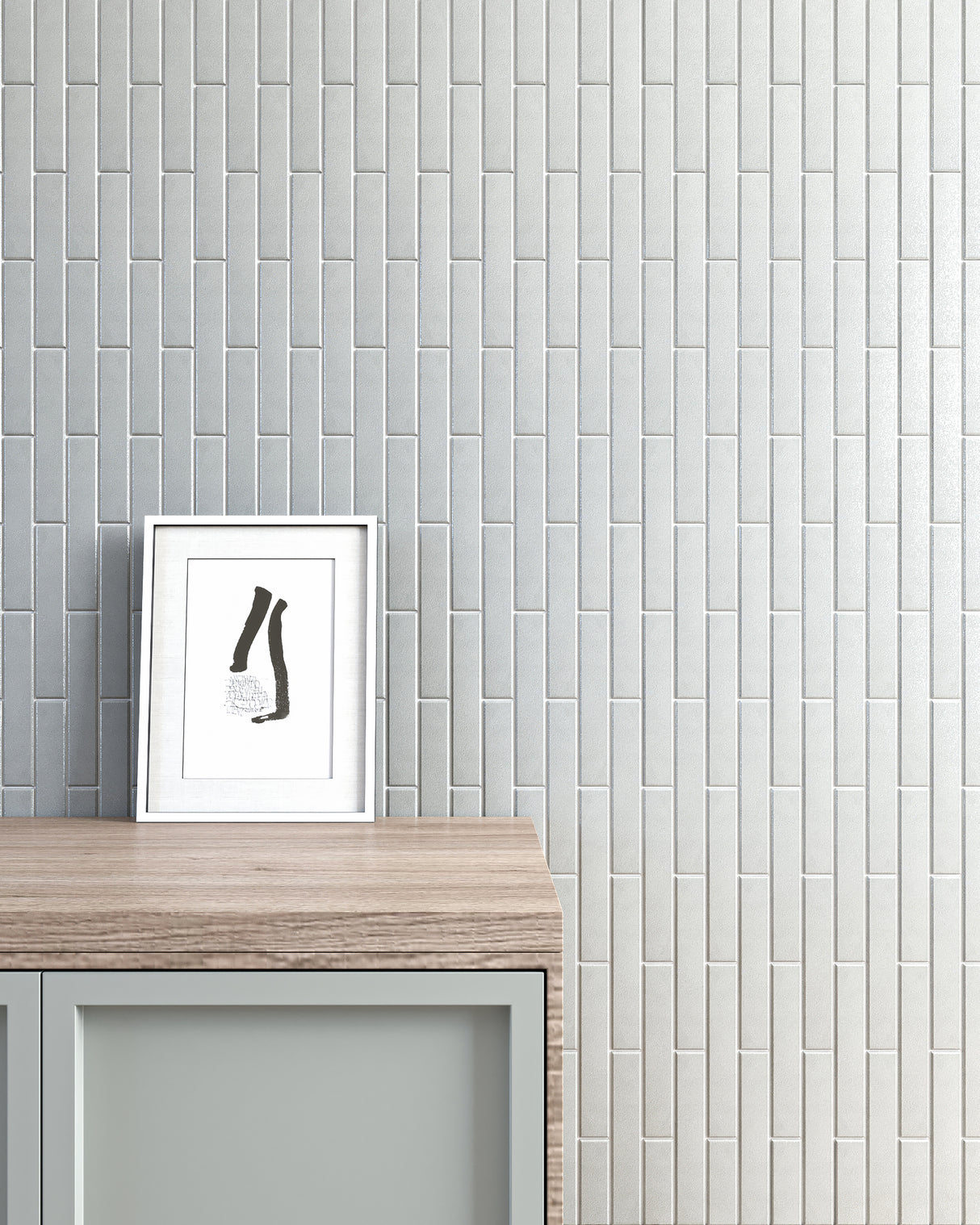 Shinrin 1.57x9 White Matte Rectangle Tile