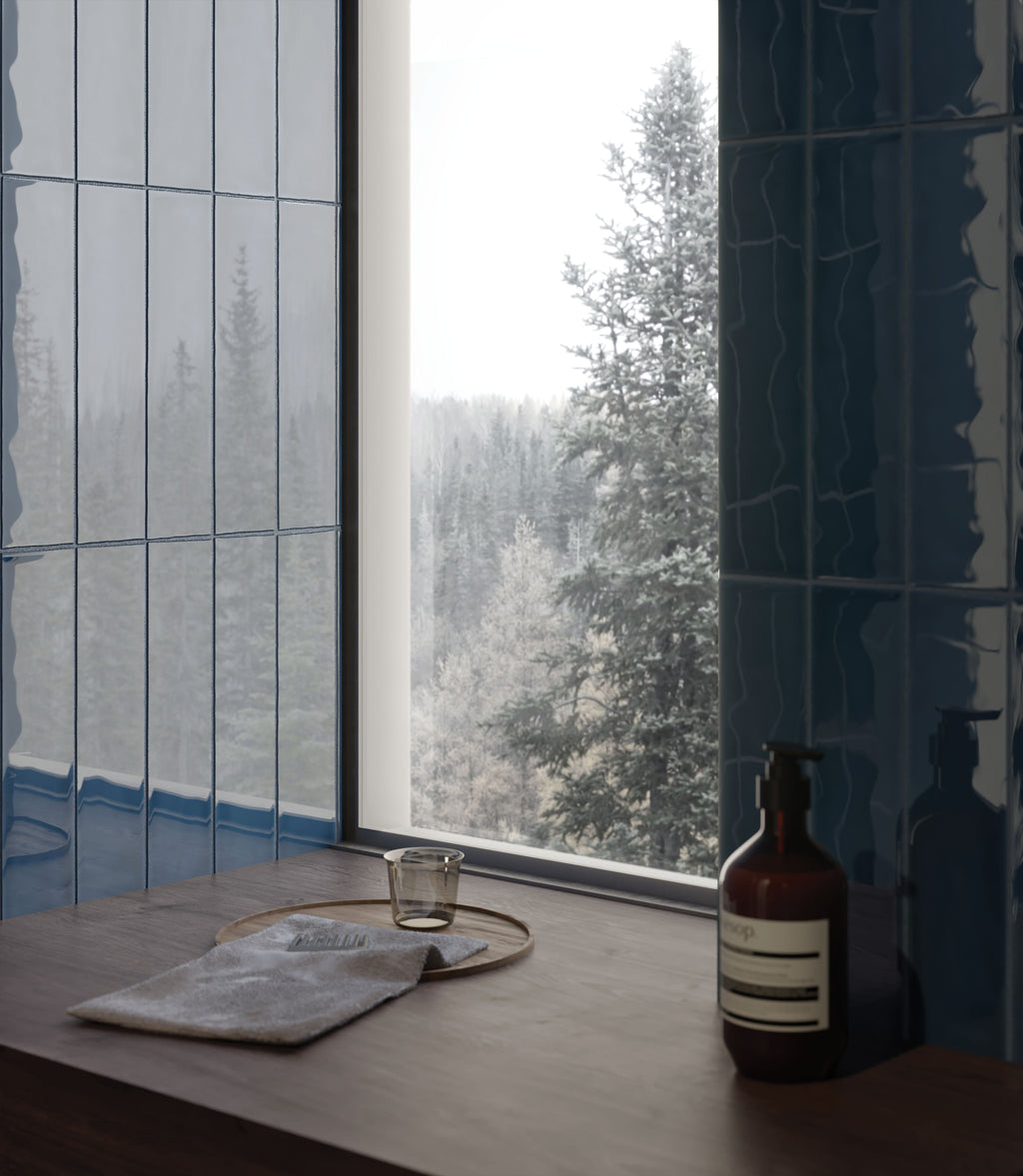 Watercolors 3x12 Ink Glossy Rectangle Tile