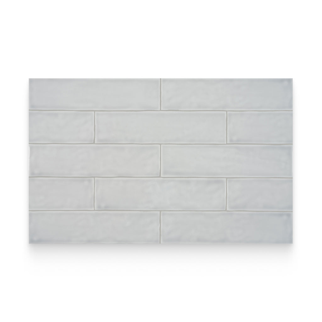 Watercolors 3x12 Silver Glossy Rectangle Tile