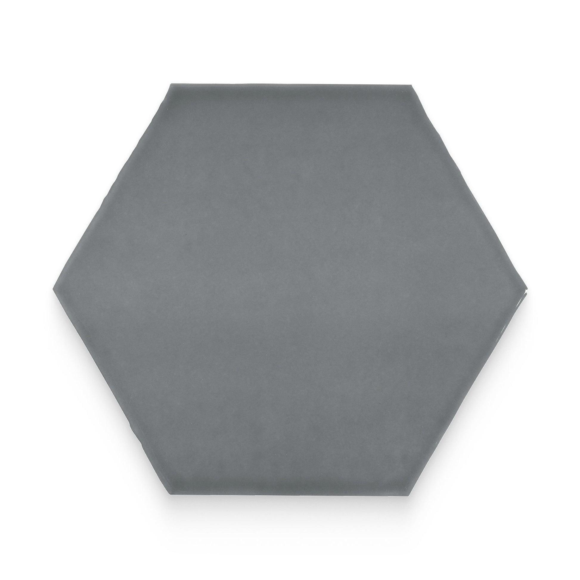 Watercolors 6x6 Charcoal Glossy Hexagon Tile