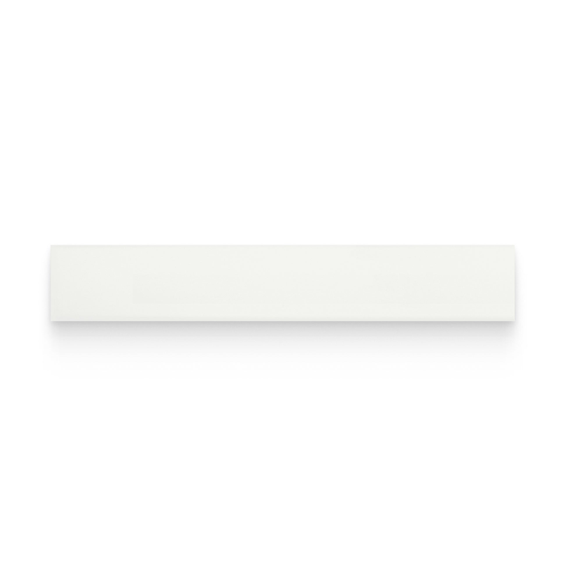 Essential 2x12 Canvas White Glossy Rectangle Tile
