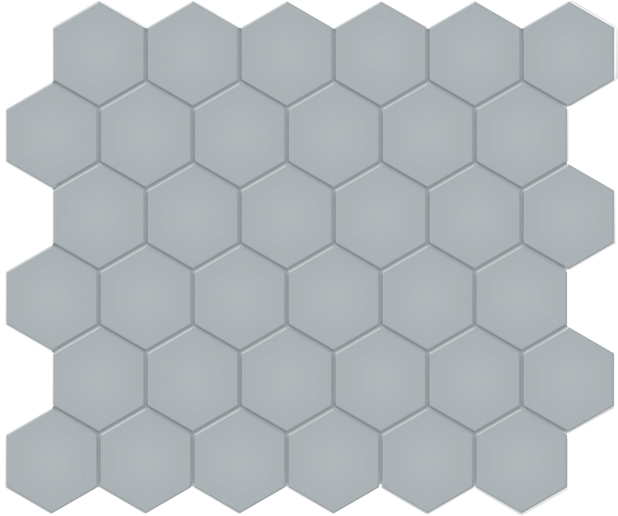Essential 2x2 Cloud Blue Matte Hexagon Mosaic