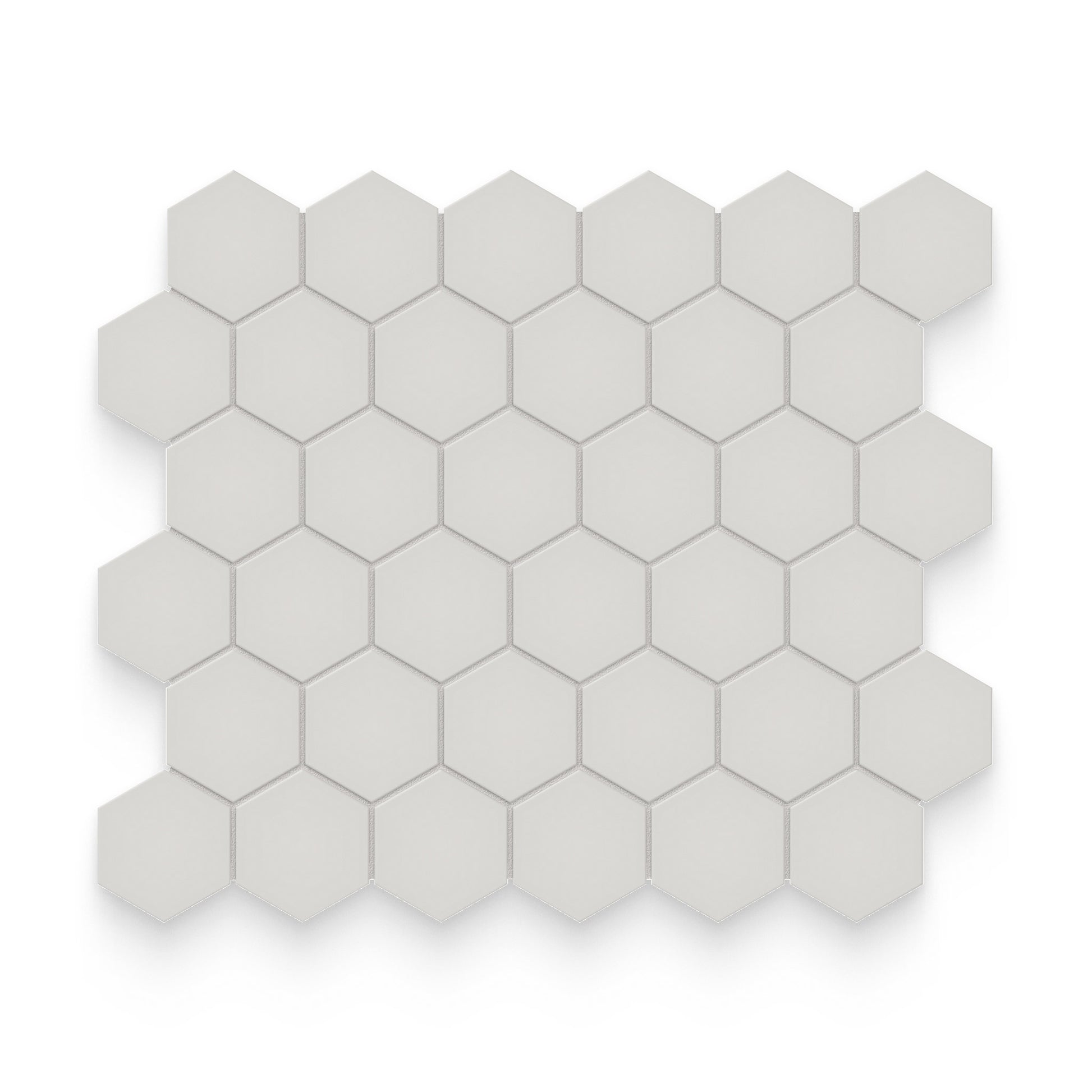 Essential 2x2 Halo Grey Matte Hexagon Mosaic