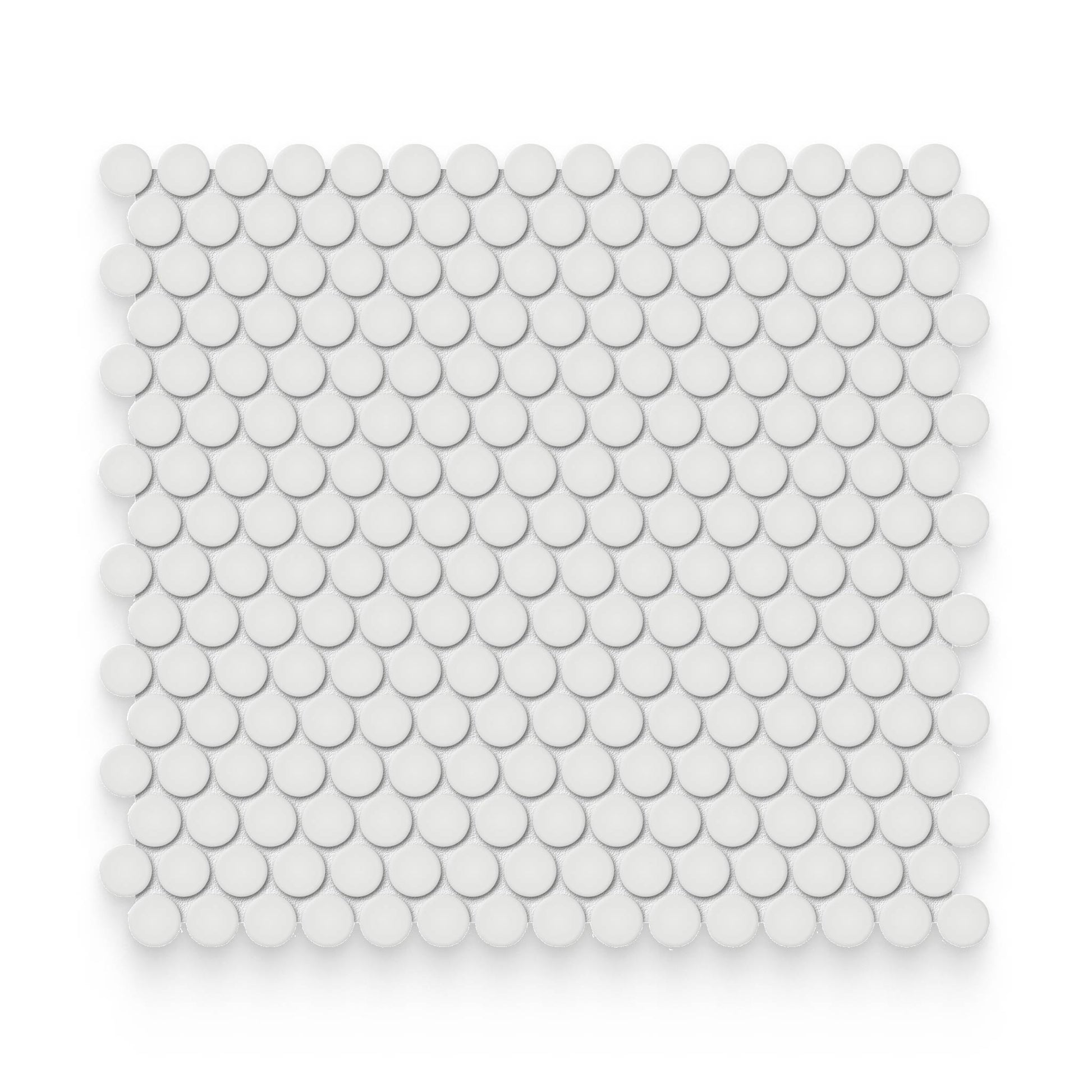 Essential 0.75x0.75 Vintage Grey Matte Round Mosaic