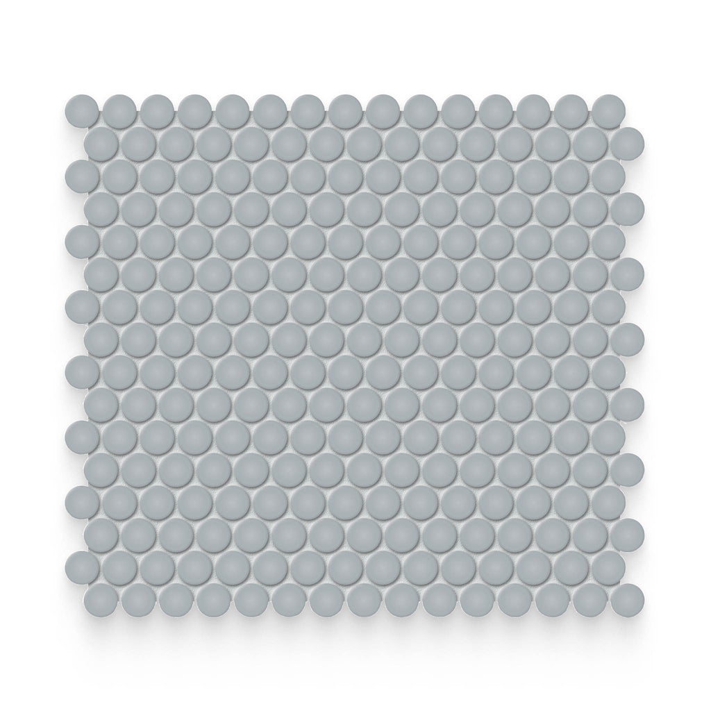 Essential 0.75x0.75 Cloud Blue Matte Round Mosaic