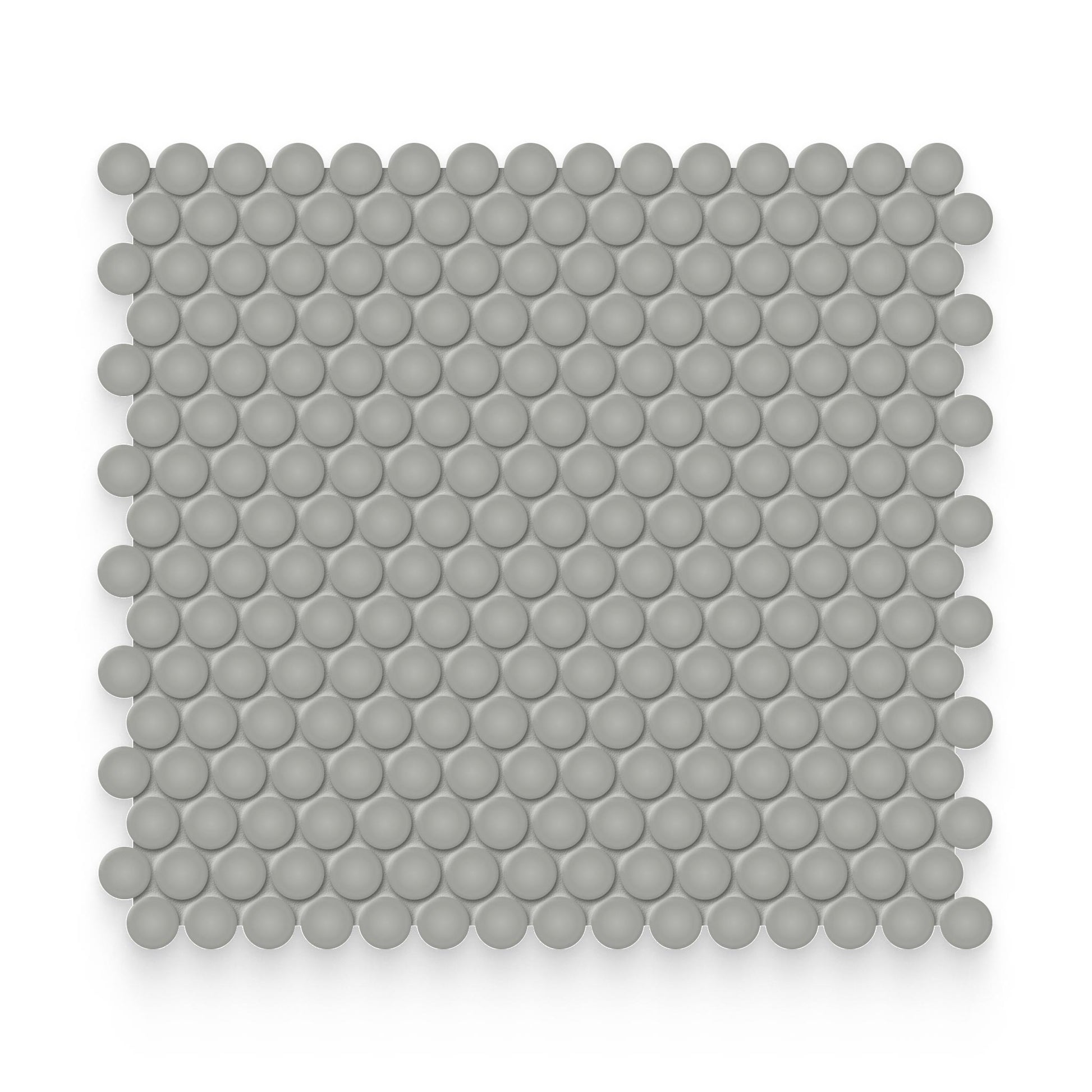 Essential 0.75x0.75 Cement Chic Matte Round Mosaic
