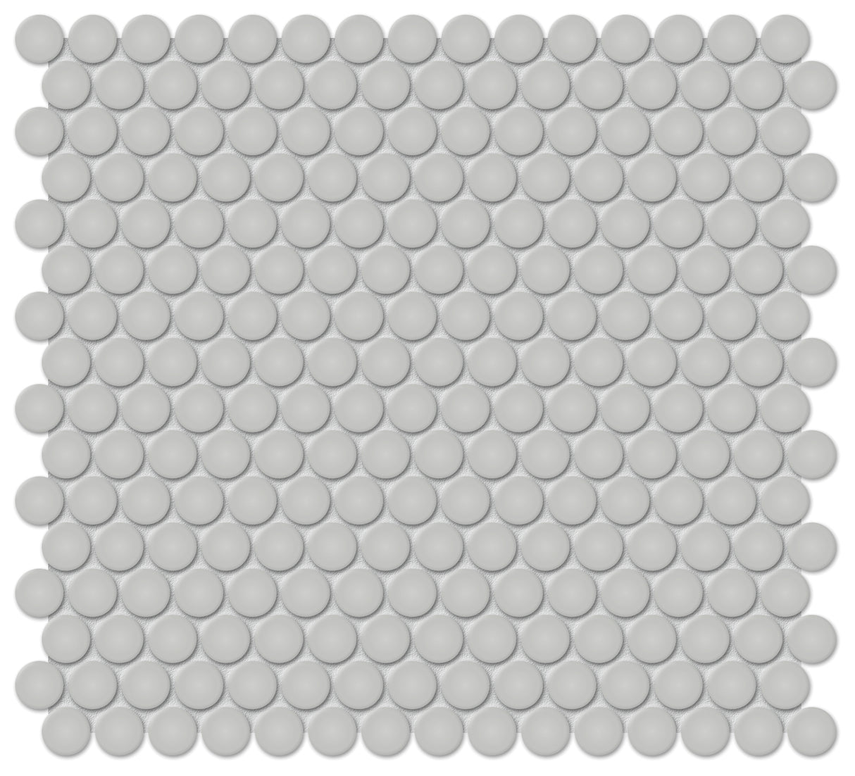 Essential 0.75x0.75 Loft Grey Matte Round Mosaic