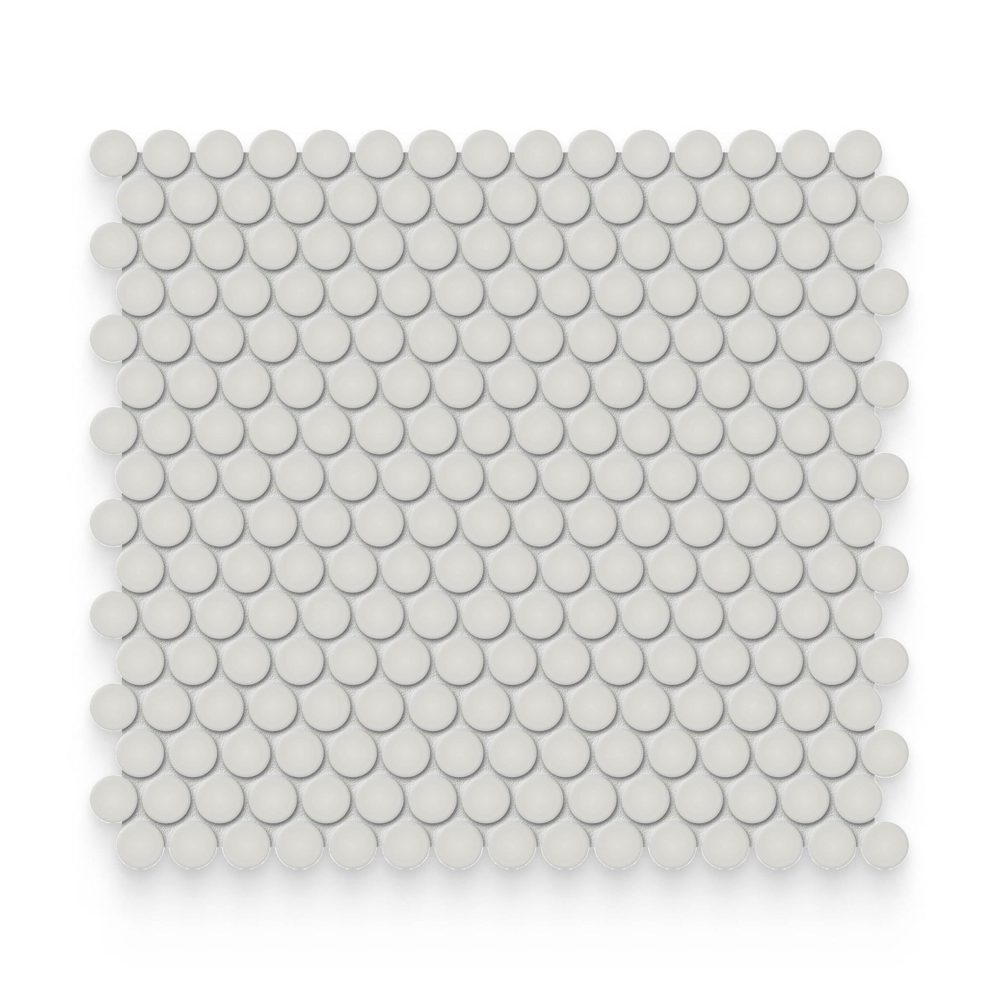Essential 0.75x0.75 Halo Grey Matte Round Mosaic