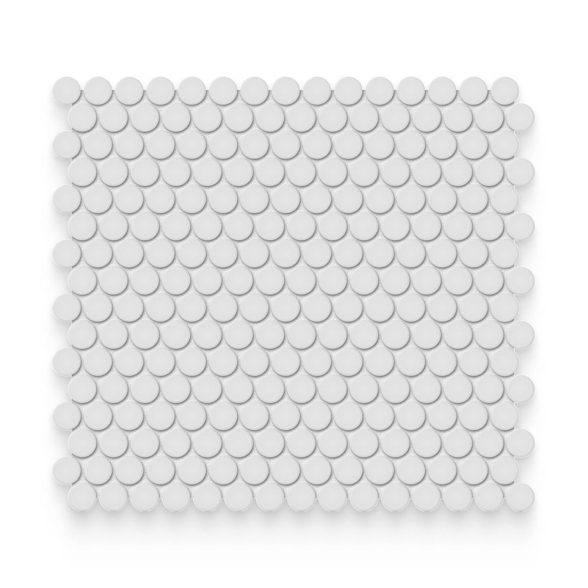 Essential 0.75x0.75 Gallery Grey Matte Round Mosaic