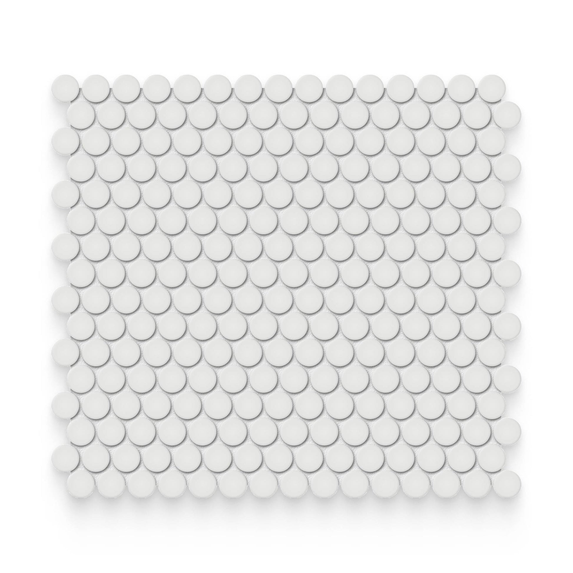 Essential 0.75x0.75 Vintage Grey Glossy Round Mosaic