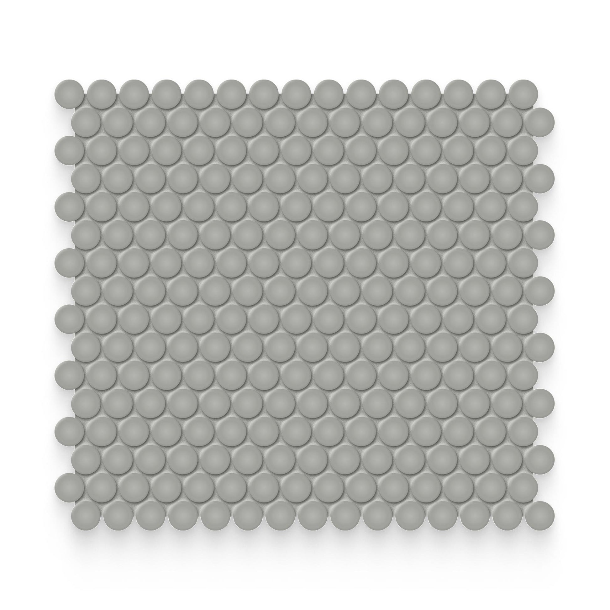 Essential 0.75x0.75 Cement Chic Glossy Round Mosaic