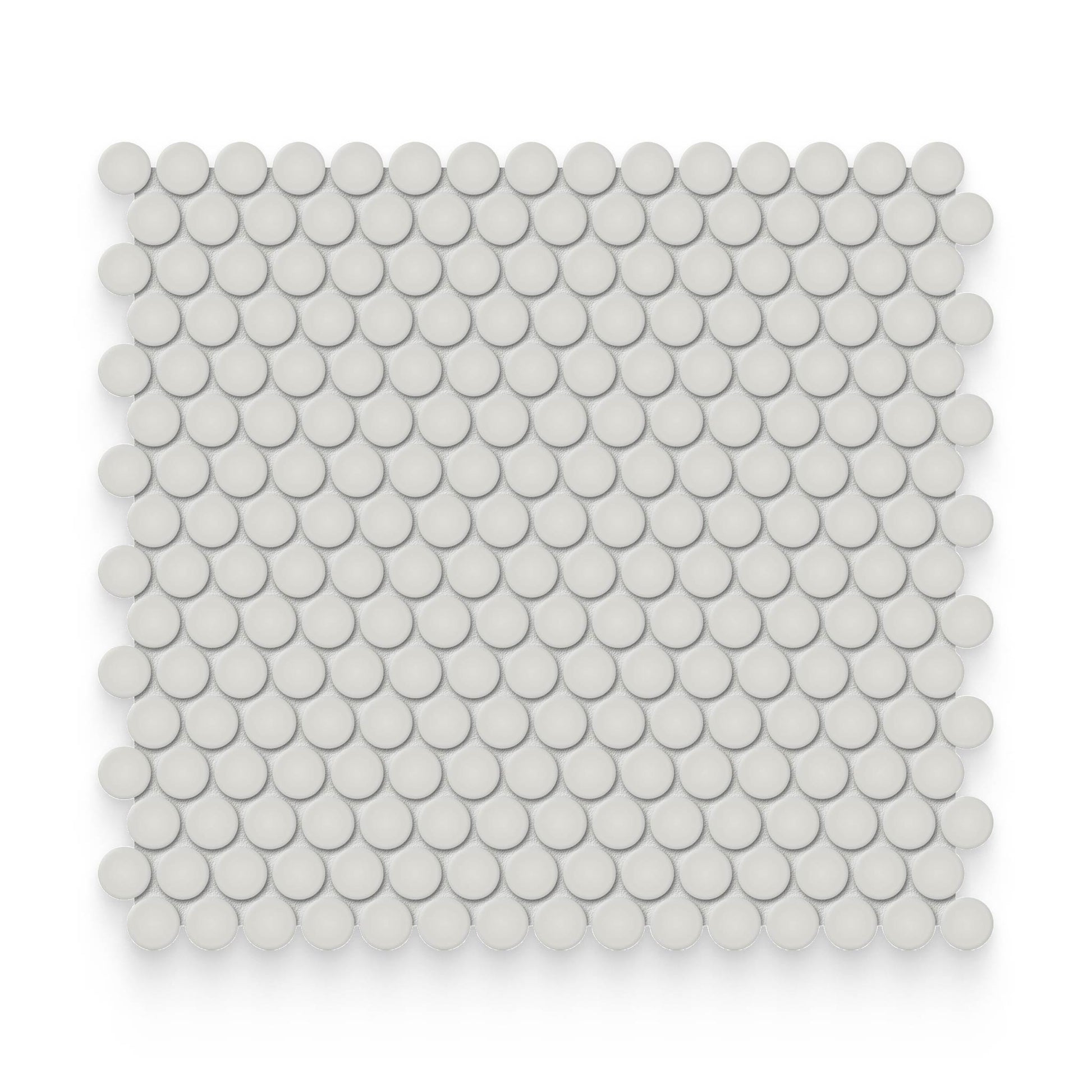 Essential 0.75x0.75 Halo Grey Glossy Round Mosaic