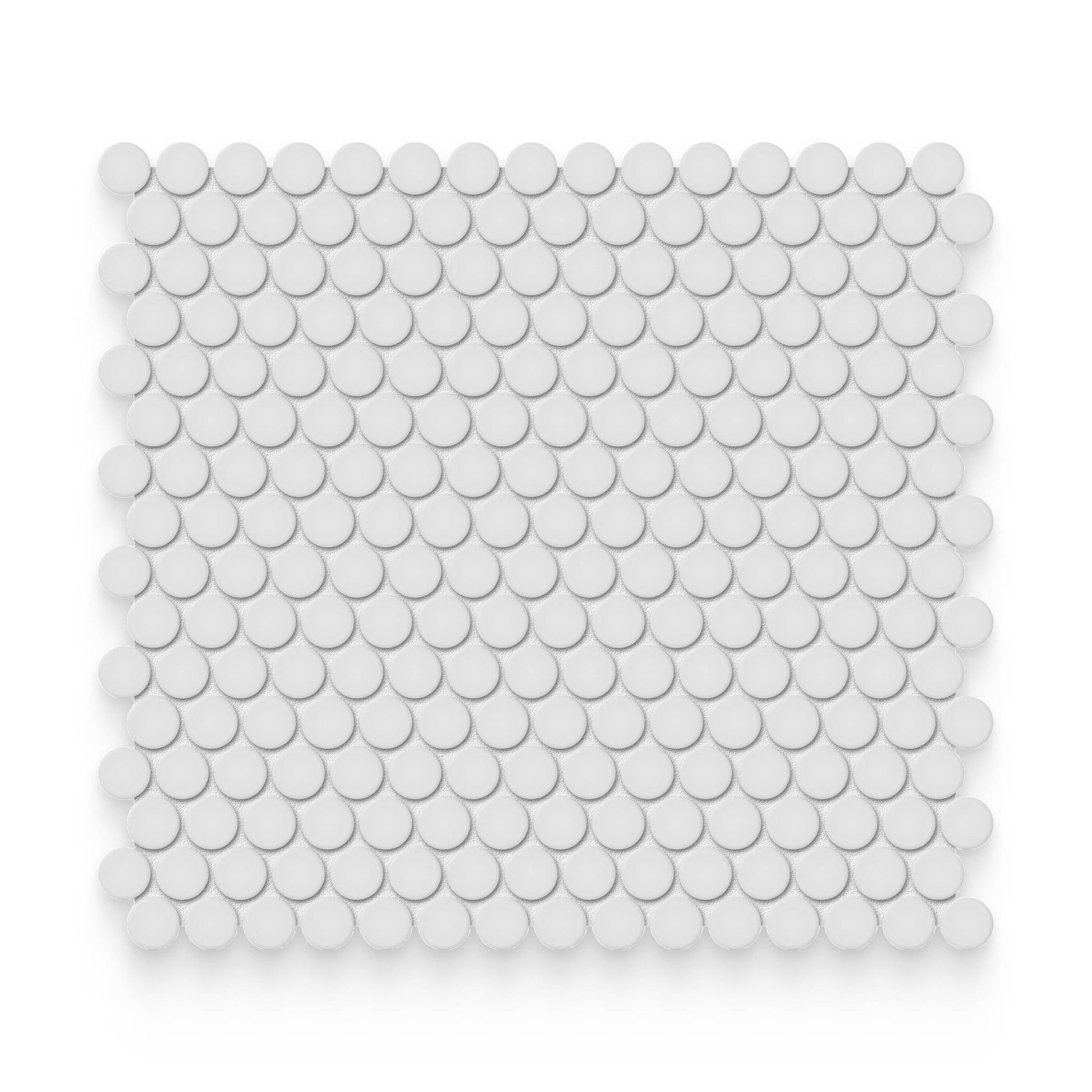 Essential 0.75x0.75 Gallery Grey Glossy Round Mosaic