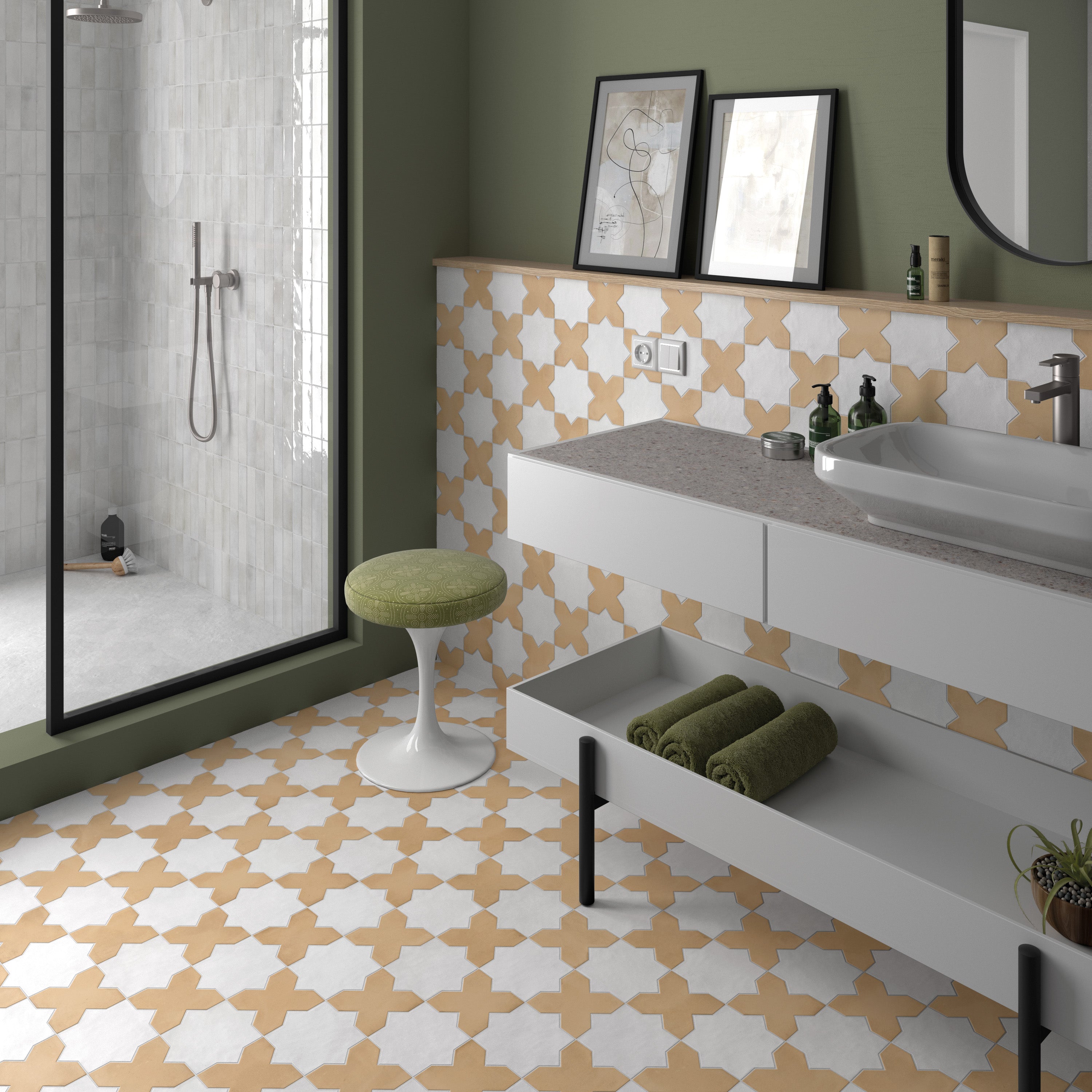 Atelier 5x5 Fawn Matte Cross Tile – Stone Products Unlimited