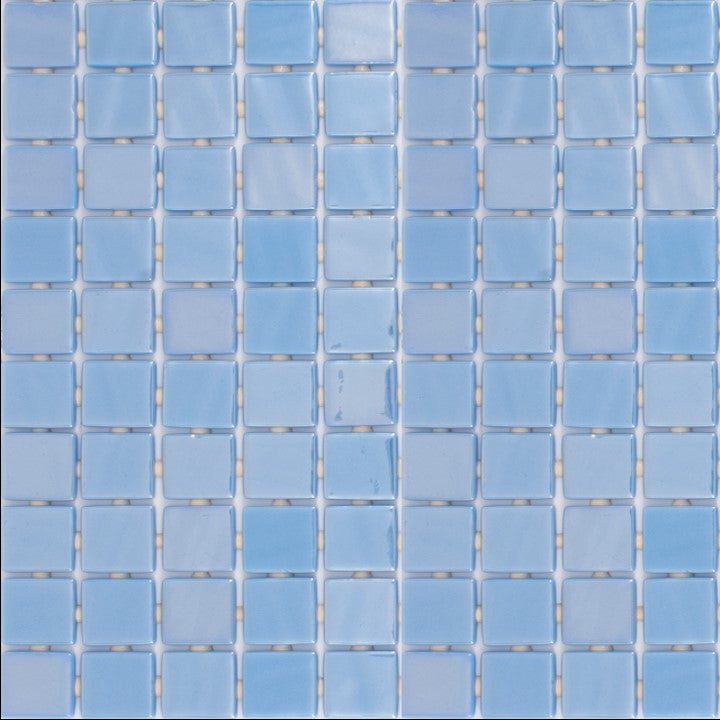 Pool Mosaic 1x1 Opalo Turquesa Iridescent Square Mosaic