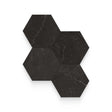 Riviera 6x6 Nero Venato Honed Hexagon Mosaic