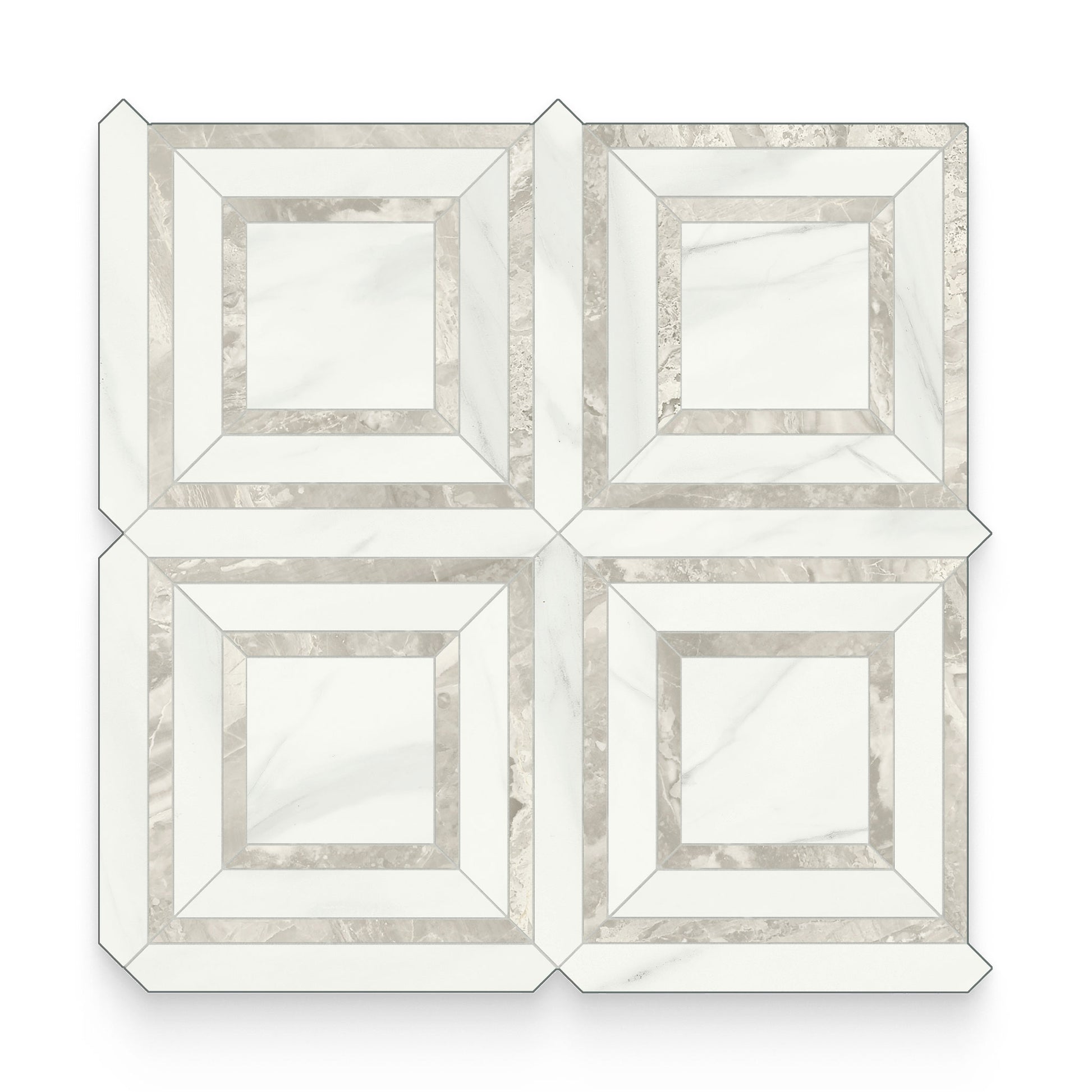 Cosmopolitan Volakas Grigio Polished Piazza Mosaic