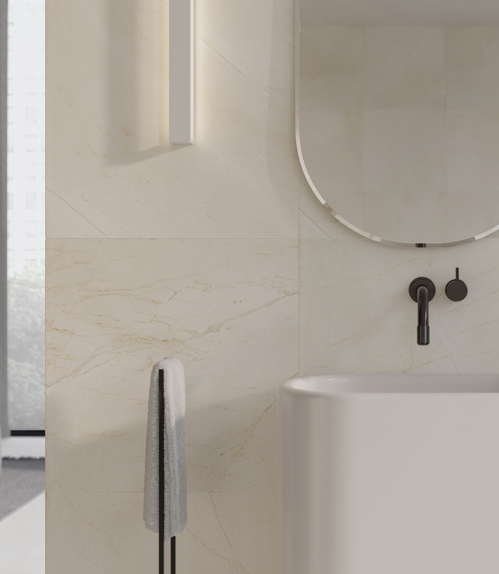 24x24 Vanilla Cream Honed Square Tile