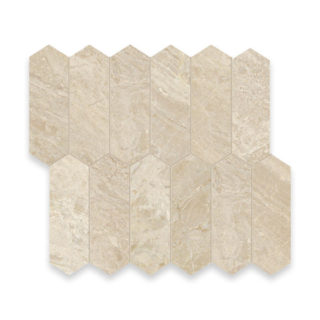 2x6 Imperial Beige Honed Picket Mosaic