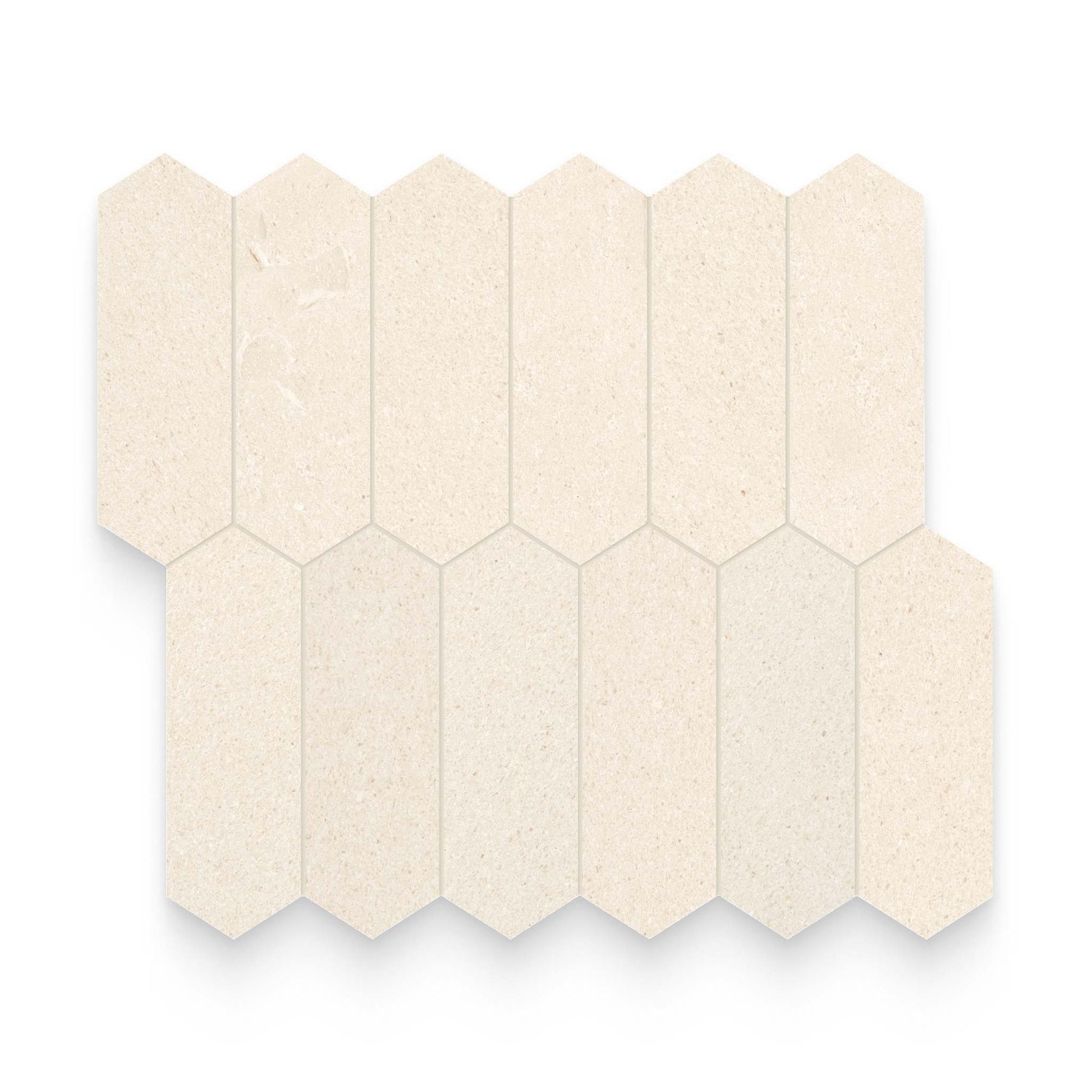 2x6 Caliza Capri Honed Picket Mosaic
