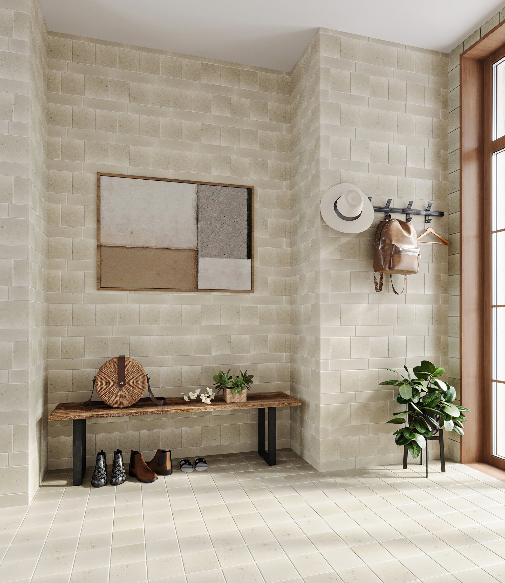 3x12 Amelie Sand Textured Rectangle Tile