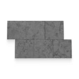 6x6 Layla Dark Textured Square Tile