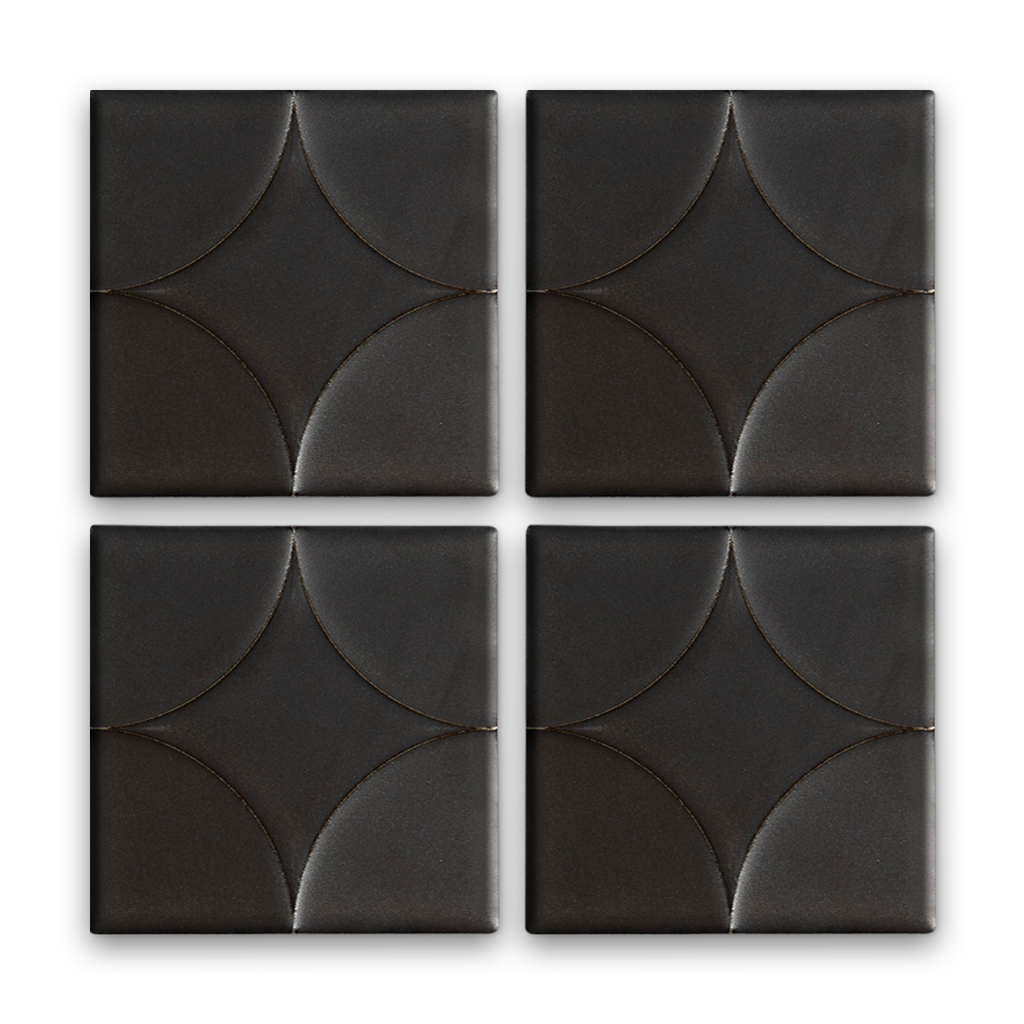 Akuza 6x6 Night Matte - Relief Square Tile