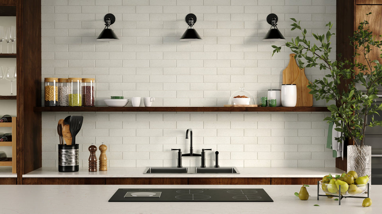 Mugi 2.5x9 Shiro Matte Rectangle Tile - Sample