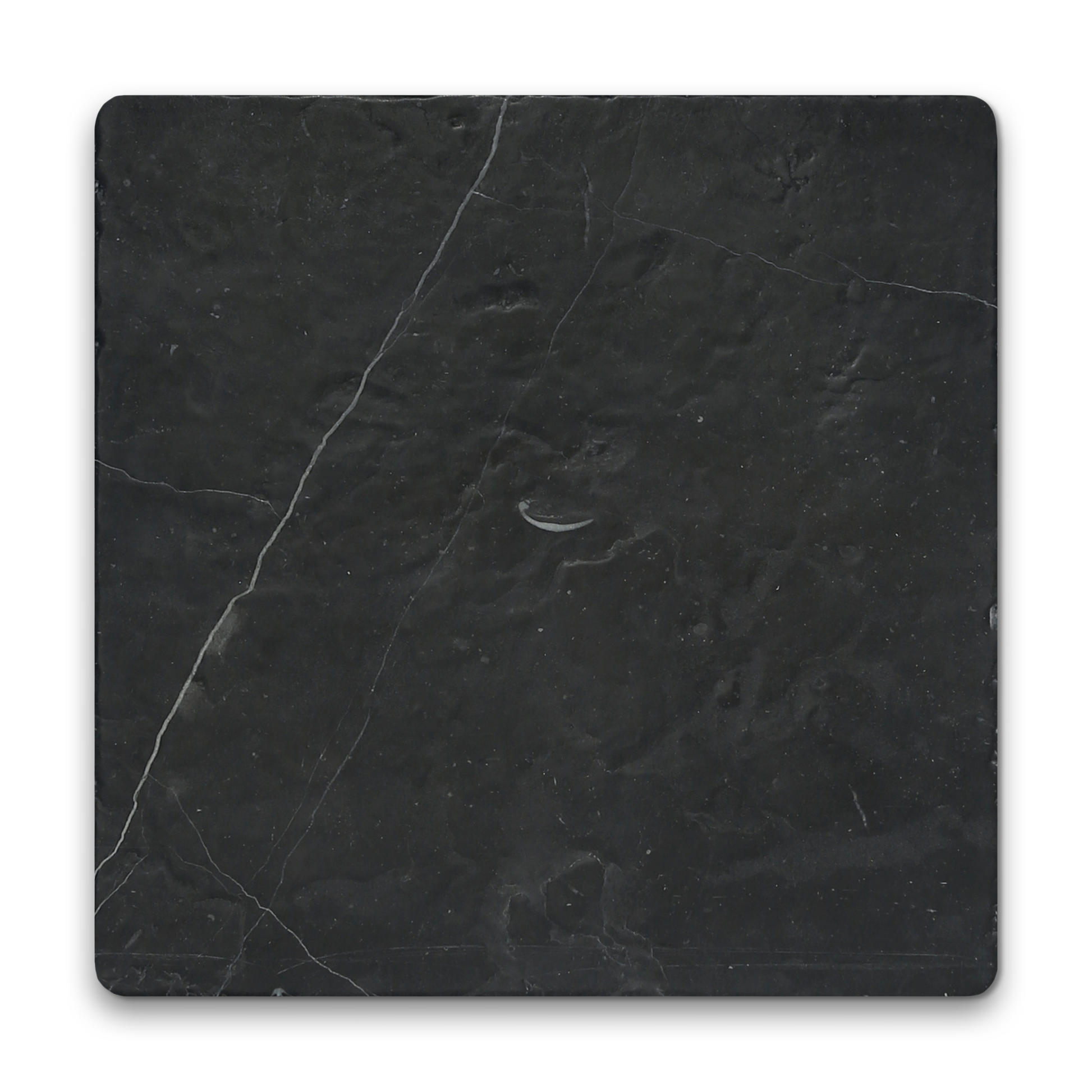 Avant Garde 12x12 Nero Marquina Modern Tumbled Square Tile