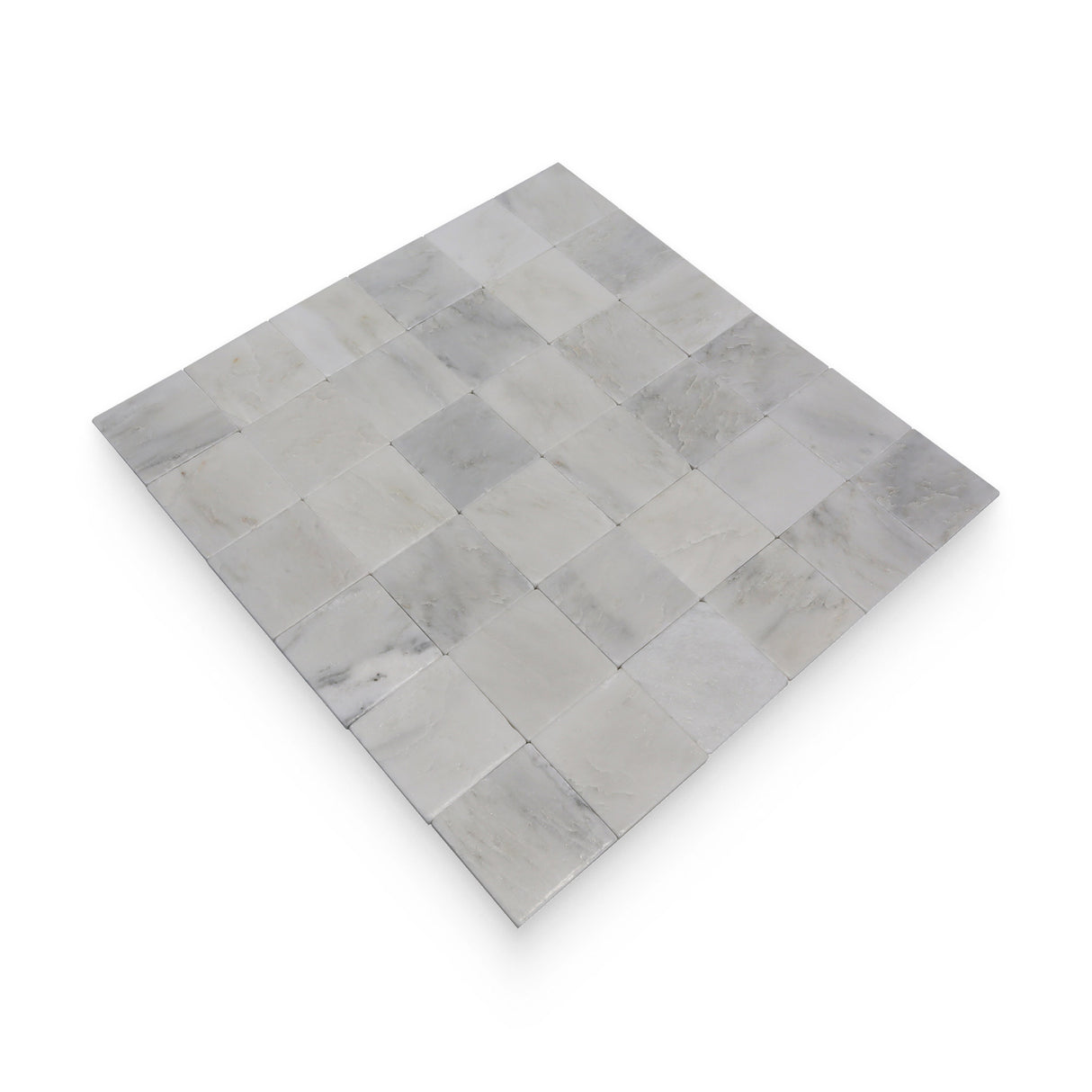 Avant Garde 4x4 Bianco Bello Modern Tumbled Square Tile - Sample