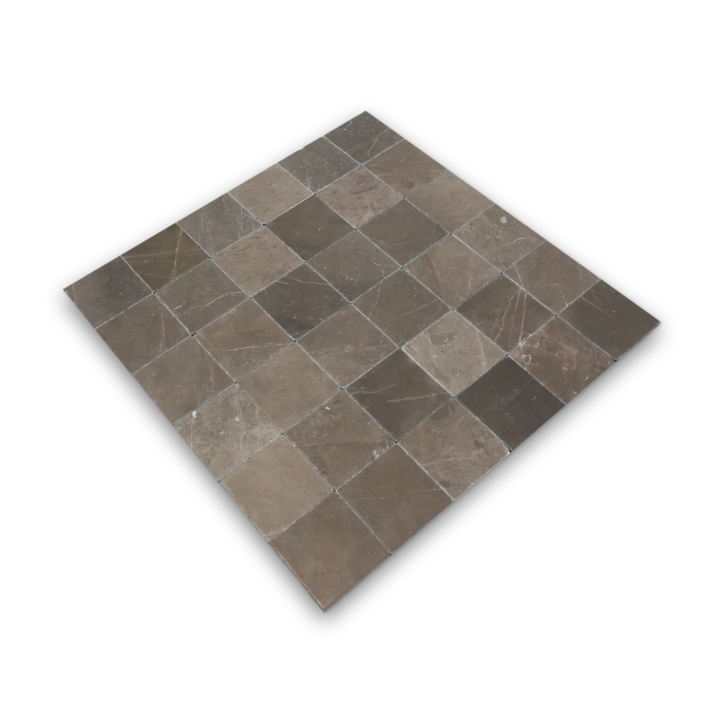Avant Garde 4x4 Espresso Modern Tumbled Square Tile