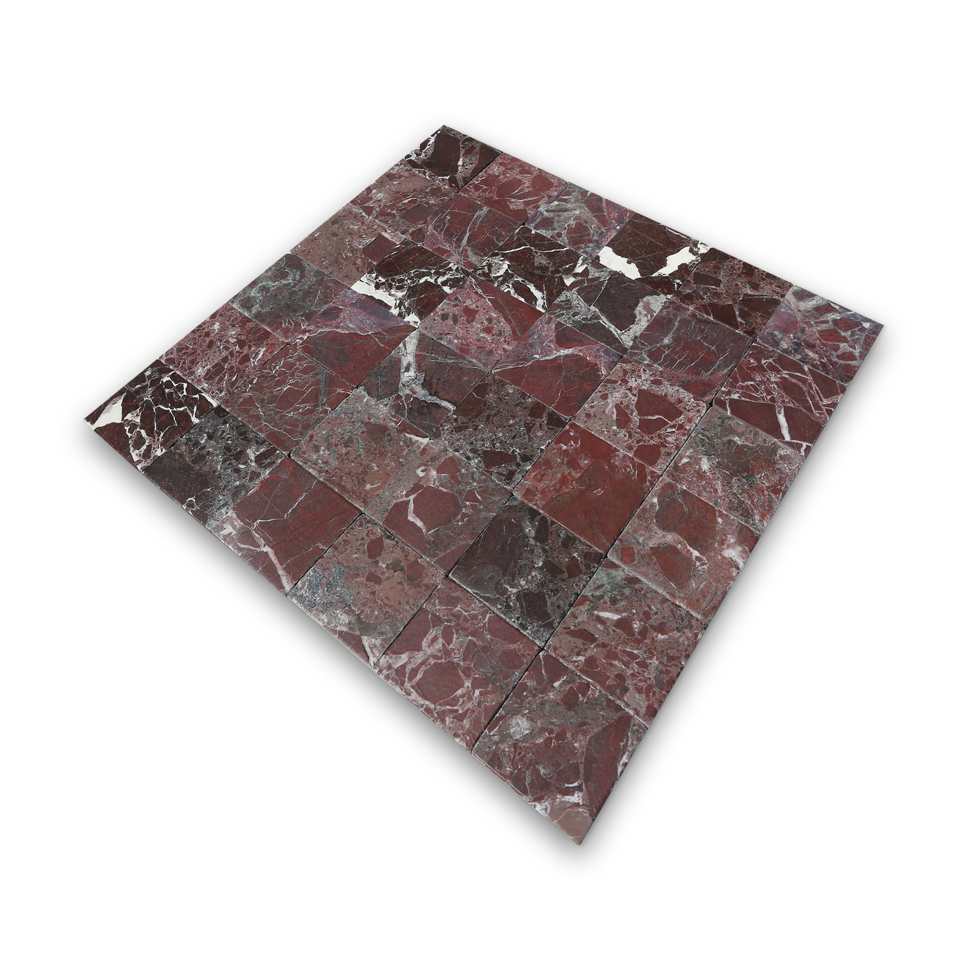 Avant Garde 4x4 Breccia Vino Modern Tumbled Square Tile