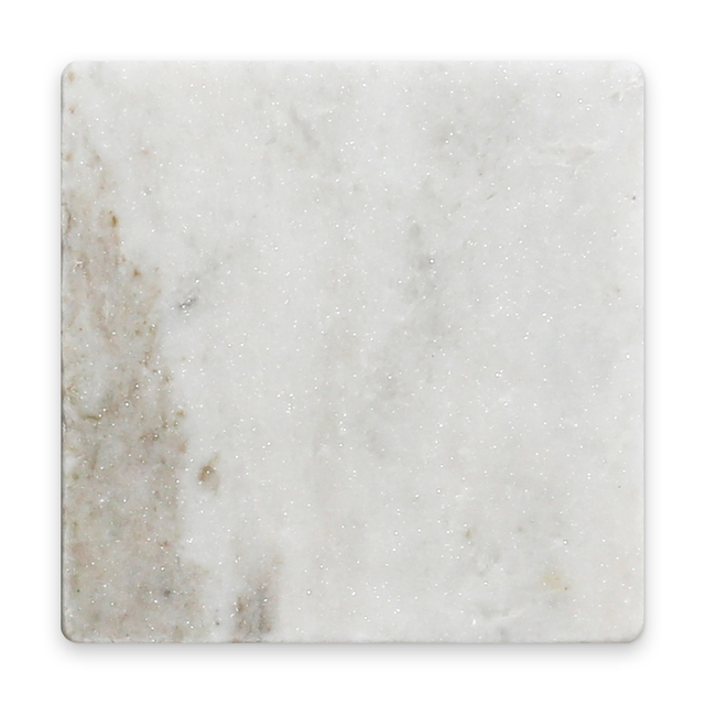 Avant Garde 4x4 Daphne White Modern Tumbled Square Tile