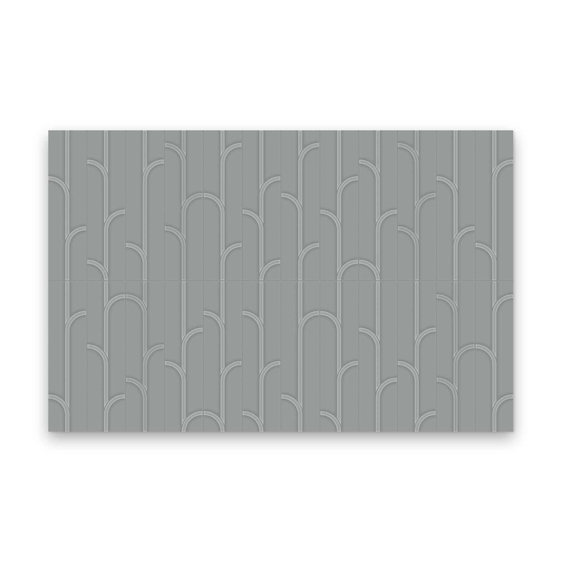 Watercolors 3x12 Charcoal Glossy - Ivy Rectangle Tile