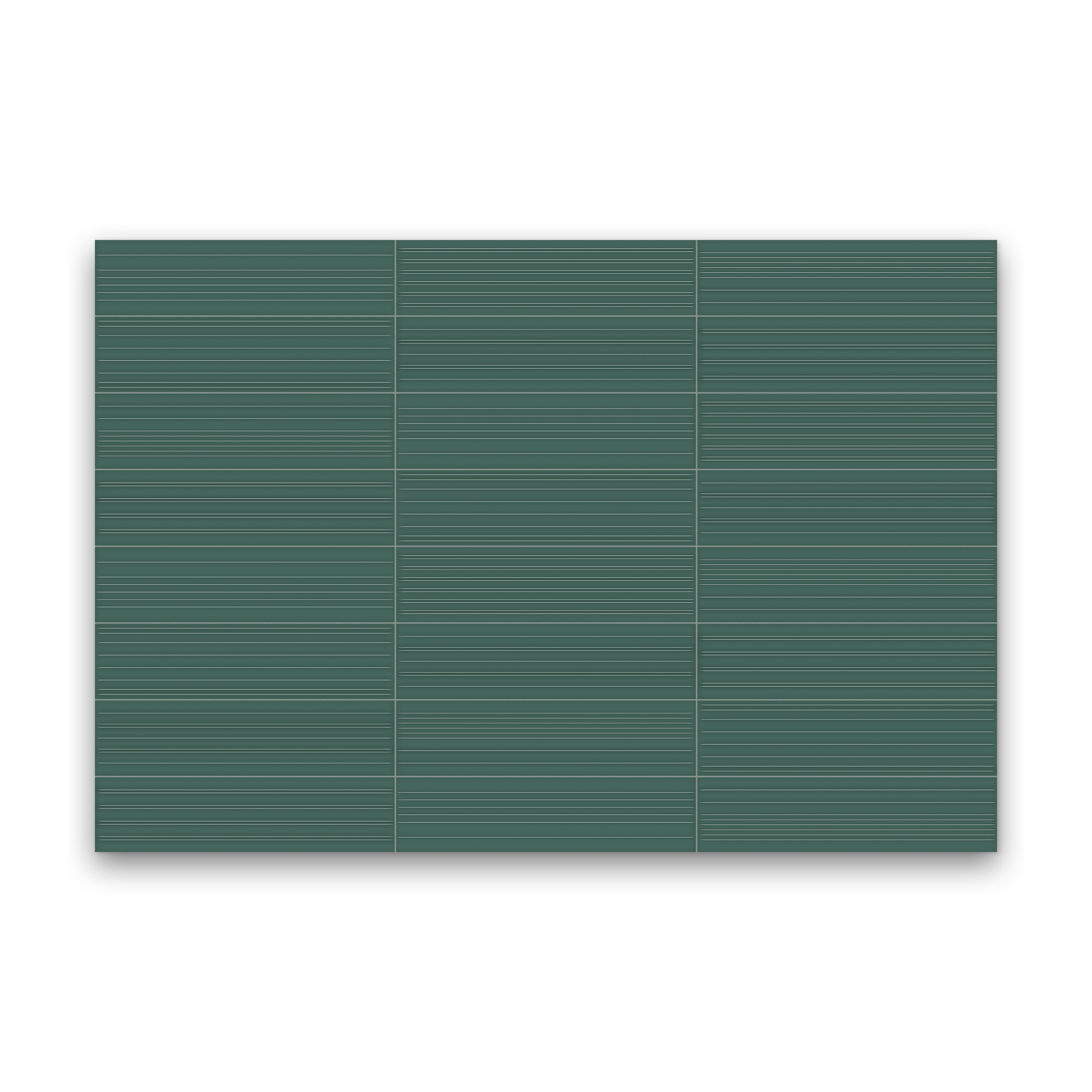 Watercolors 3x12 Emerald Glossy - Divide Rectangle Tile