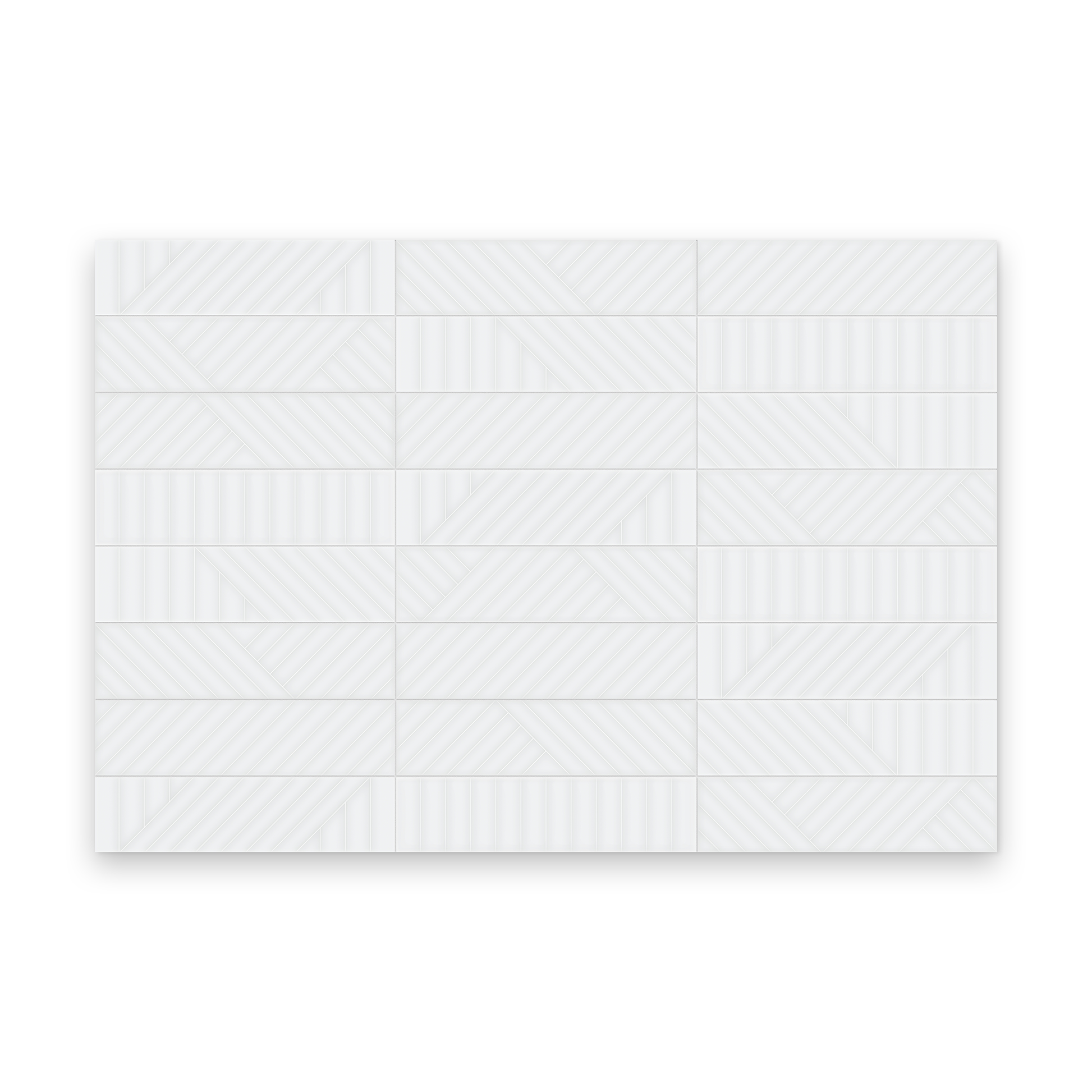 Watercolors 3x12 Powder Glossy - Maze Rectangle Tile