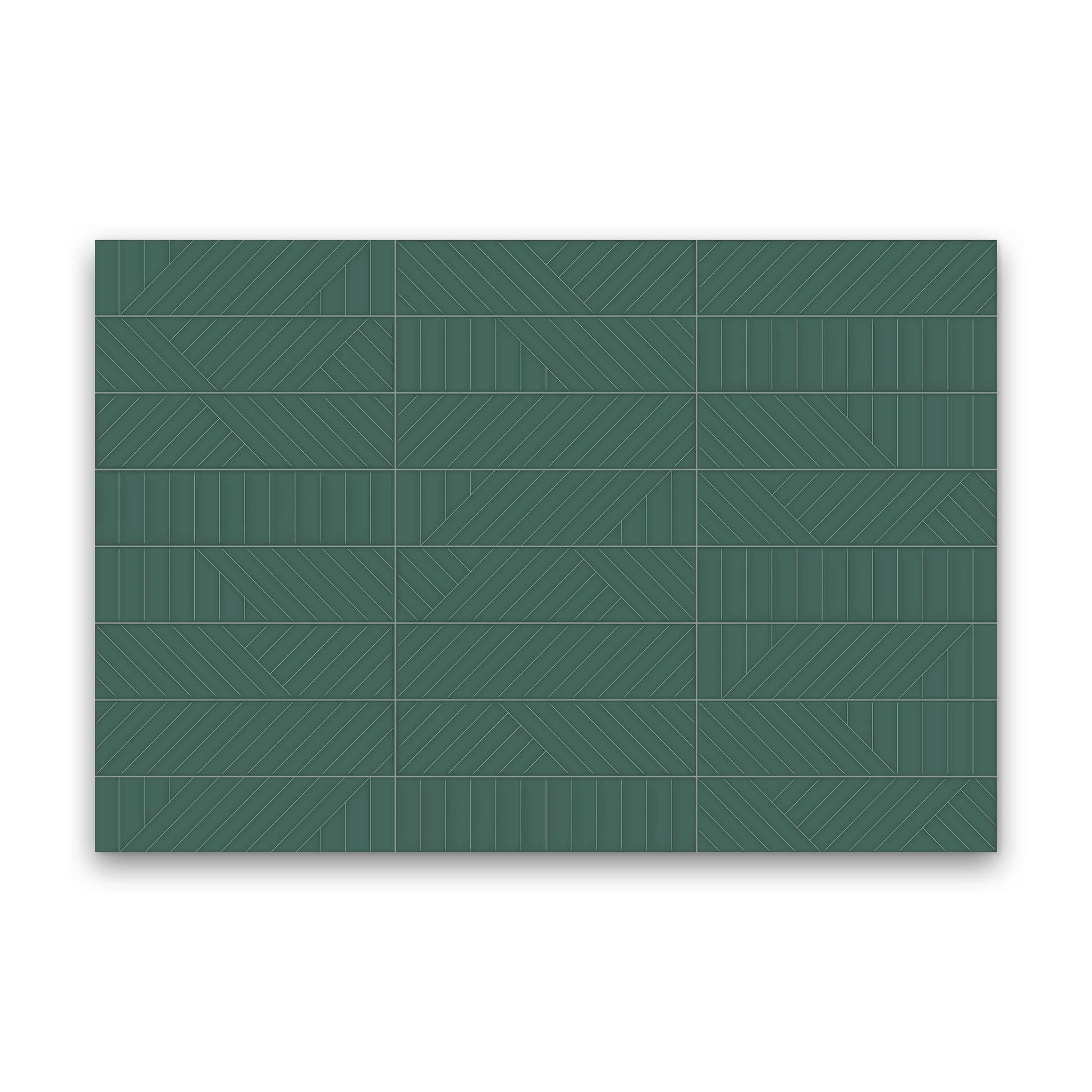 Watercolors 3x12 Emerald Glossy - Maze Rectangle Tile