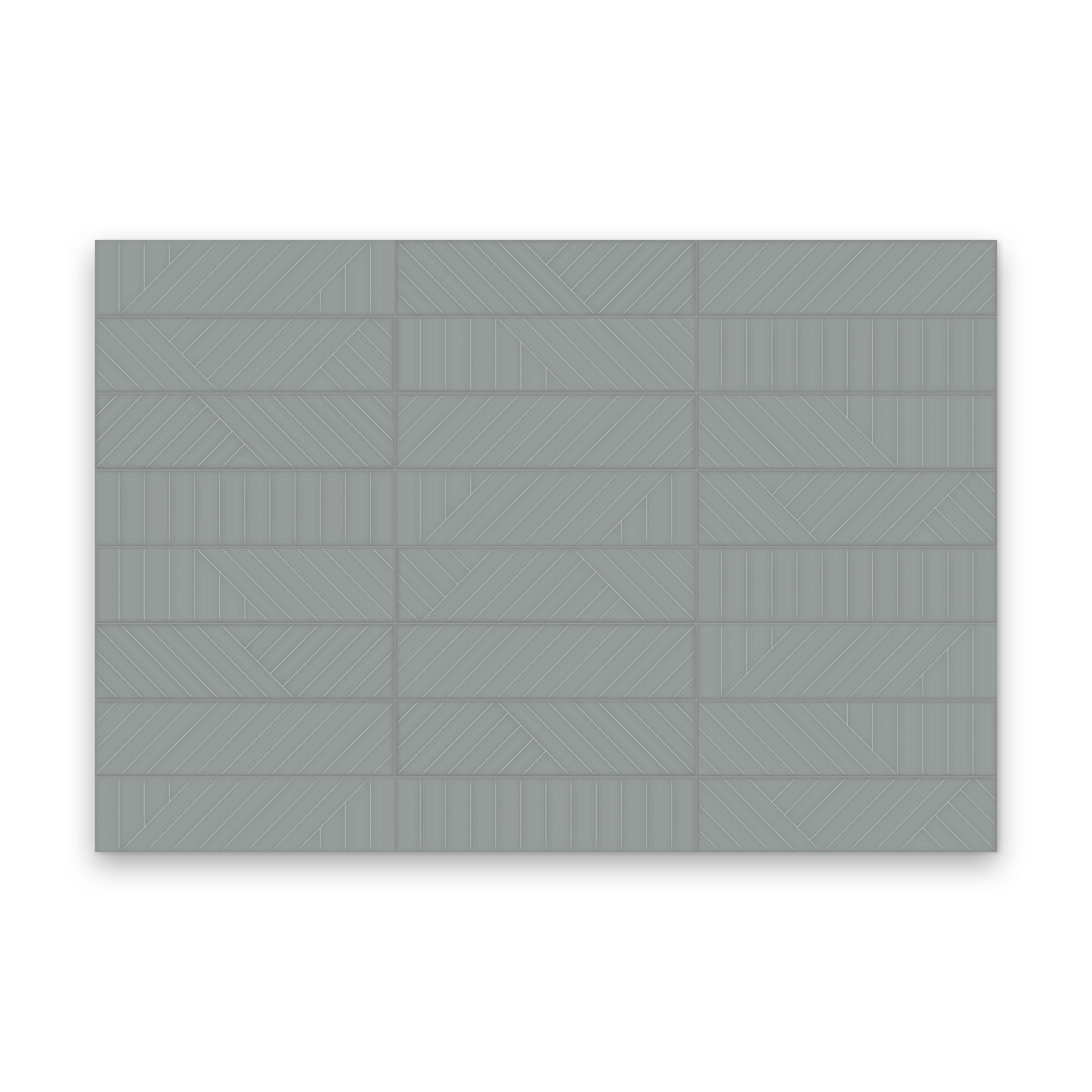 Watercolors 3x12 Charcoal Glossy - Maze Rectangle Tile