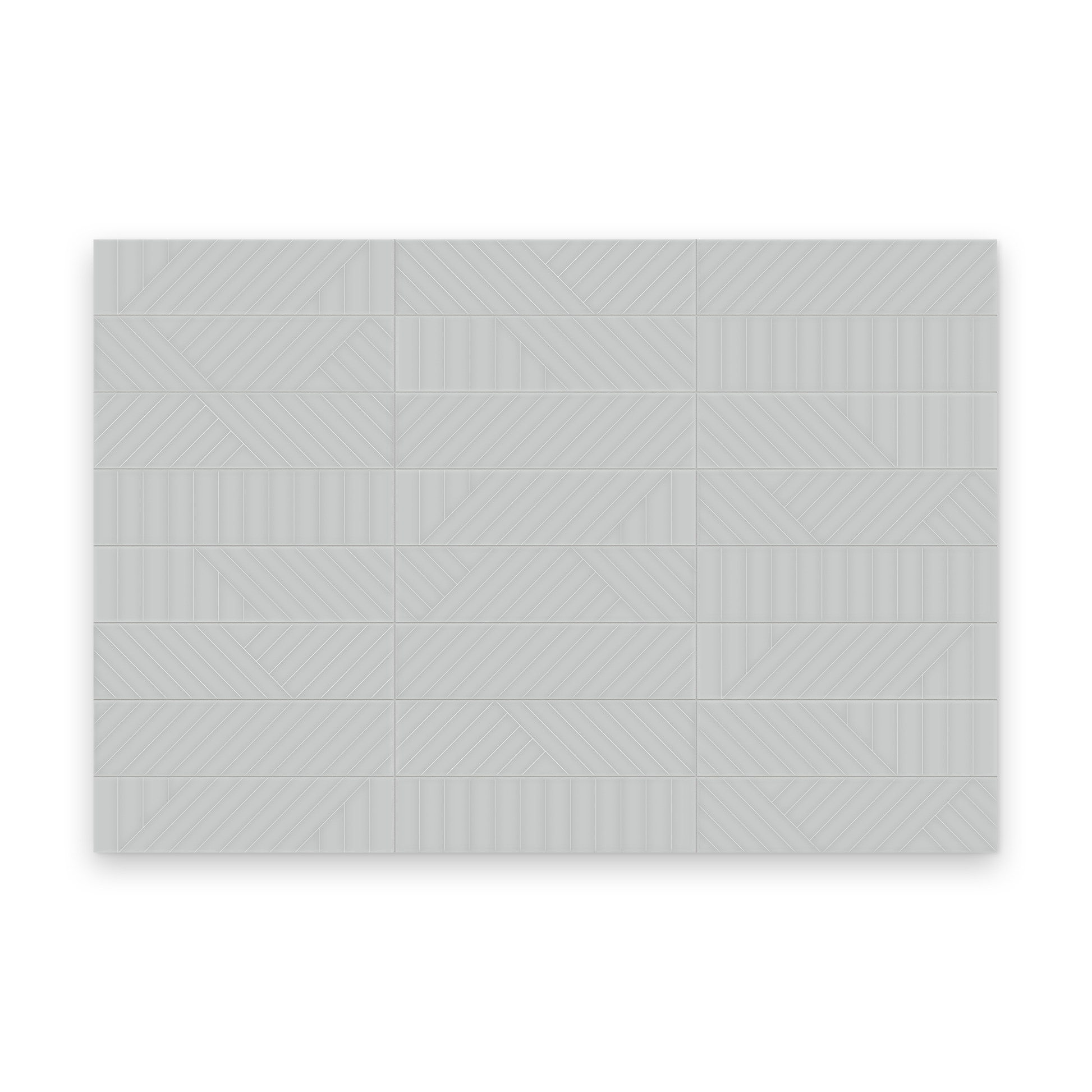Watercolors 3x12 Silver Glossy - Maze Rectangle Tile