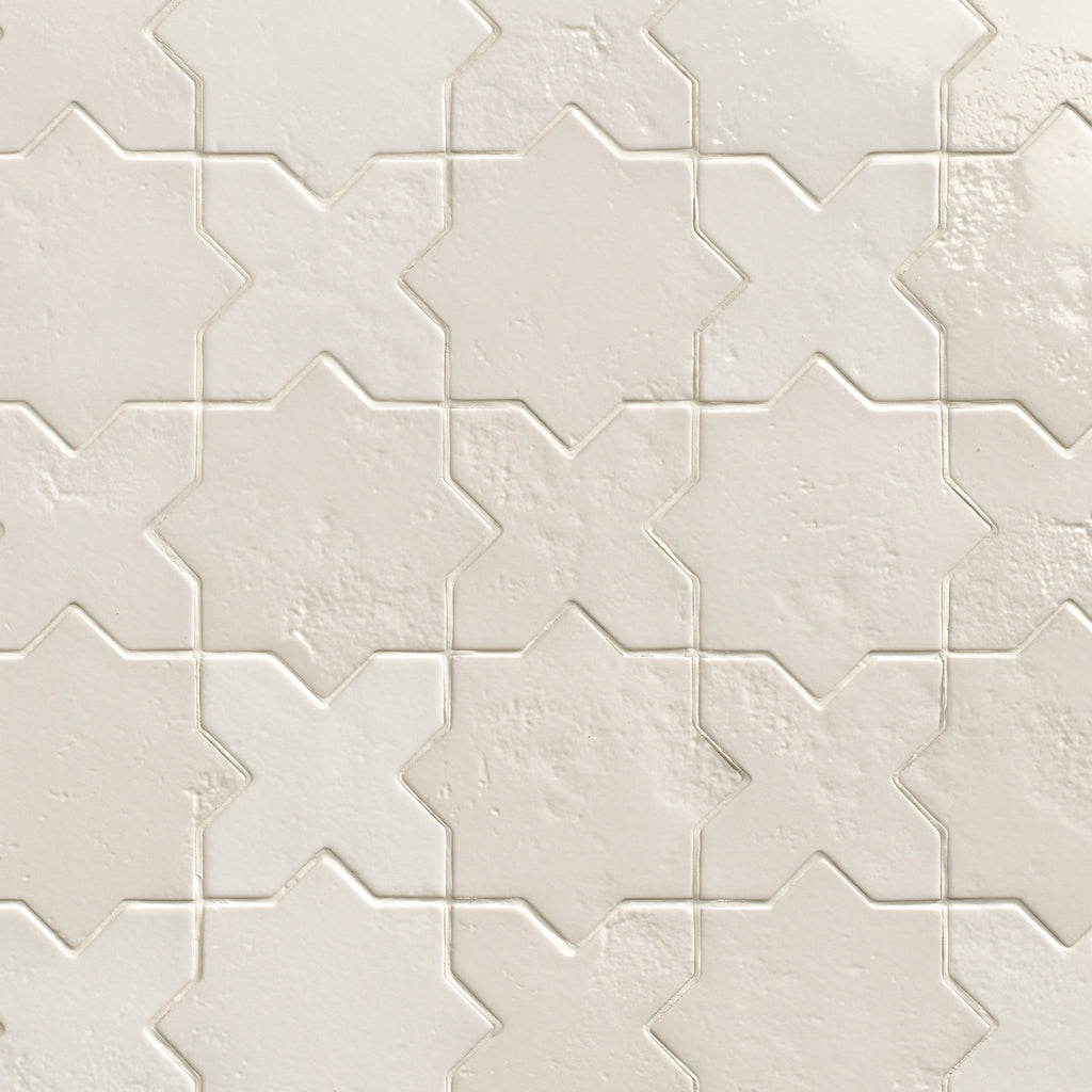 Star and Cross 6x6 Snow Glossy Star Tile