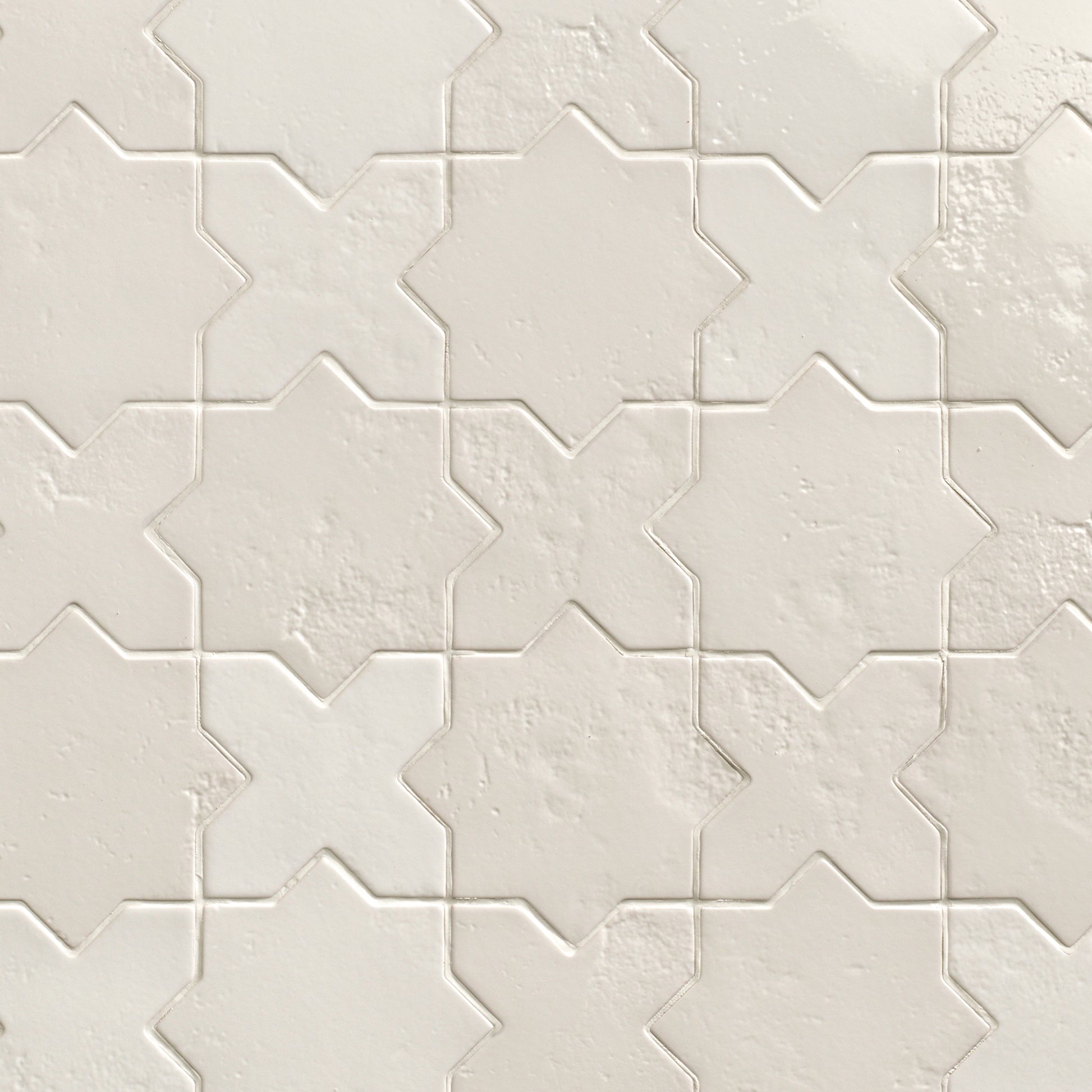 Star and Cross 6x6 Snow Glossy Star Tile