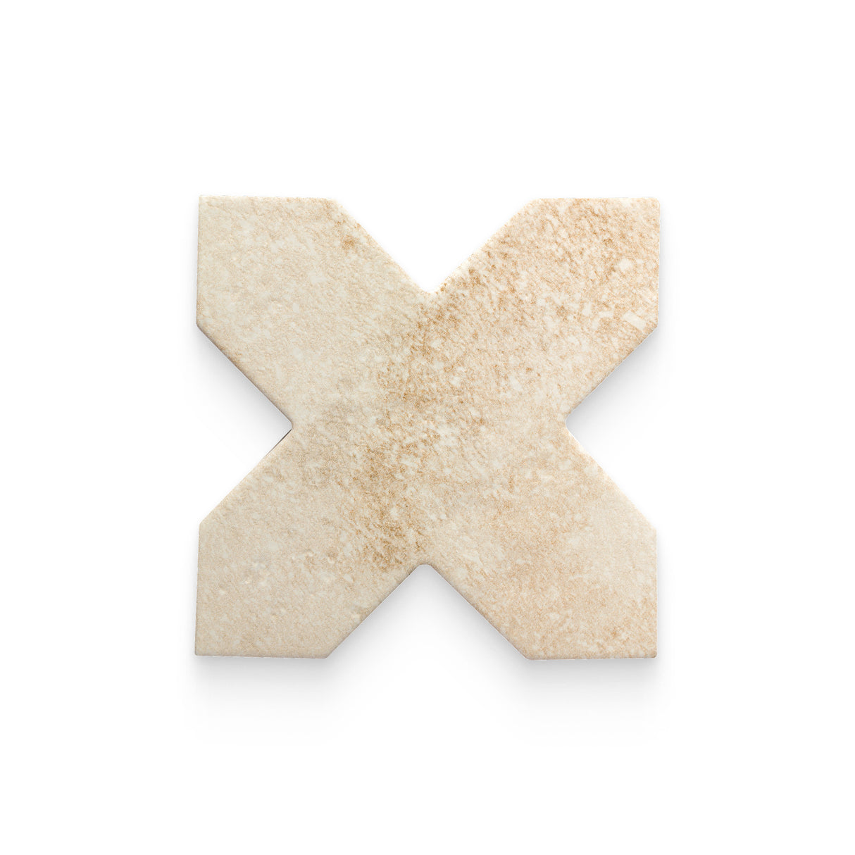 Star and Cross 6x6 Cream Matte Cross Tile - Sample