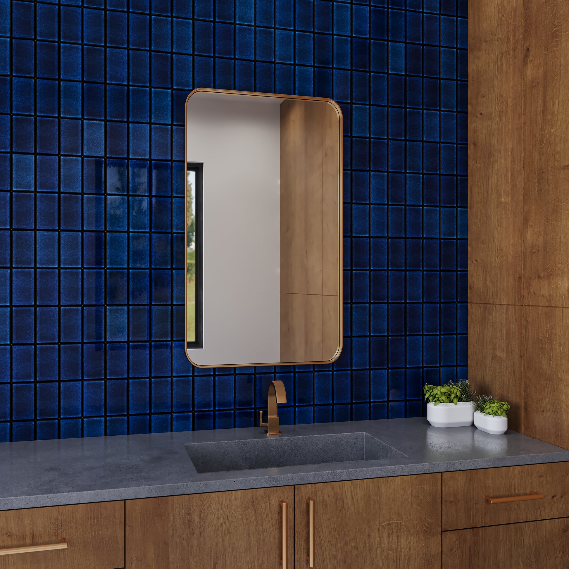 Koi 2.5x4.25 Ocean Glossy Rectangle Tile