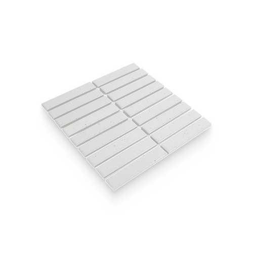 Suna 1.1x5.71 Powder White Glossy Stacked Mosaic – Stone Products