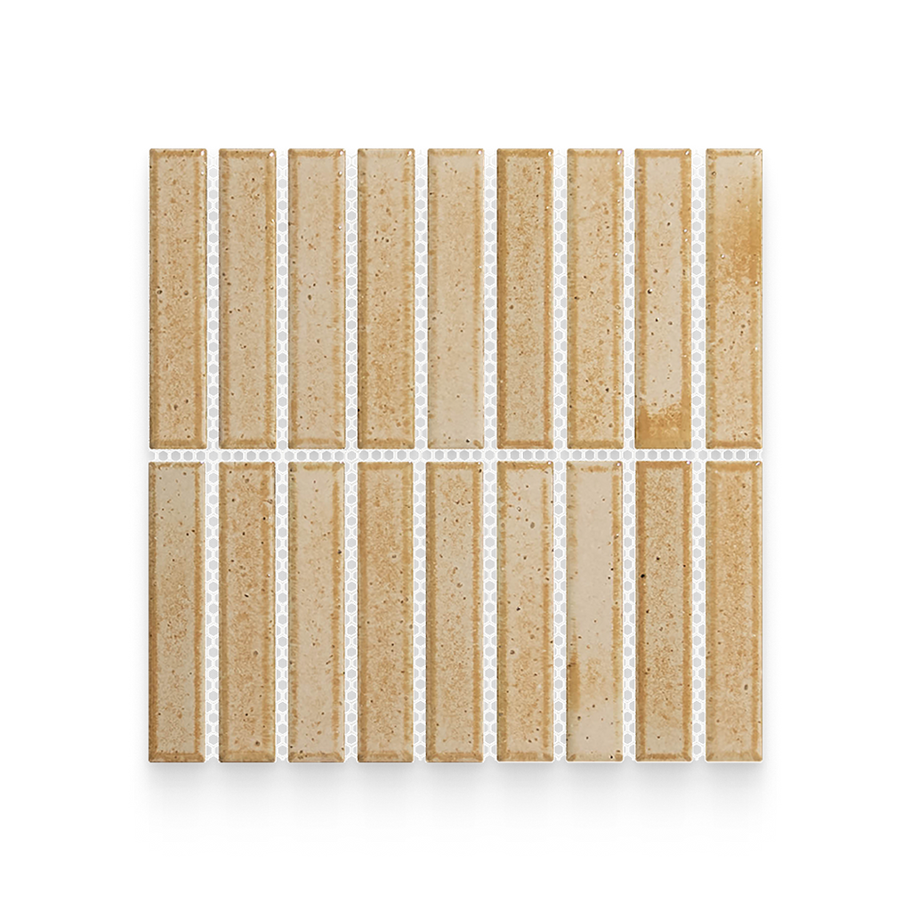 Suna 1.1x5.71 Sand Glossy Stacked Mosaic