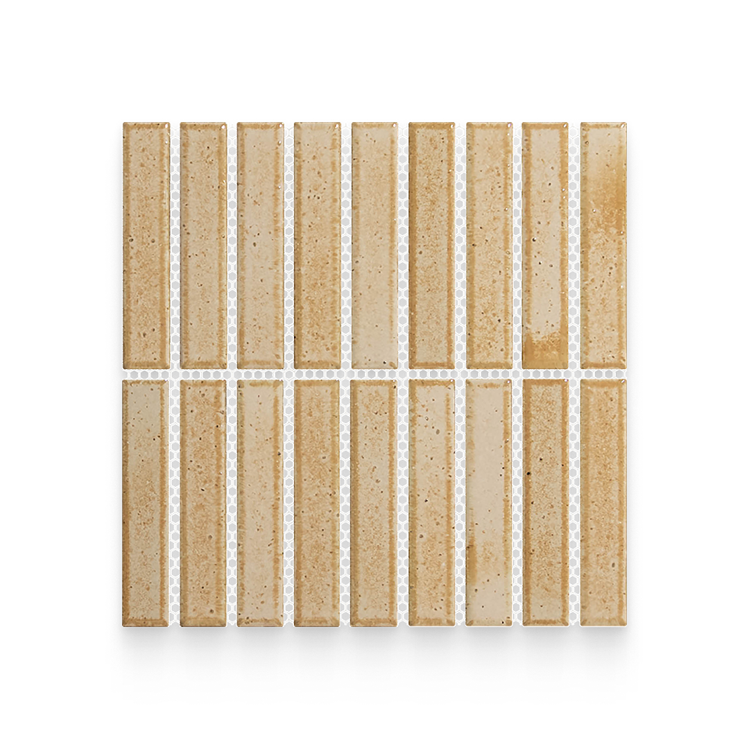 Suna 1.1x5.71 Sand Glossy Stacked Mosaic
