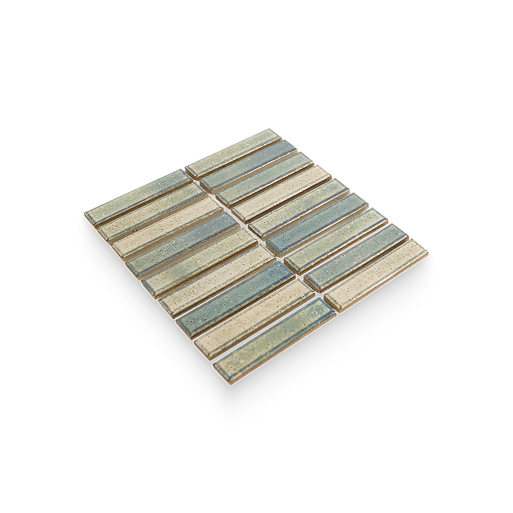 Suna 1.1x5.71 Seafoam Glossy Stacked Mosaic